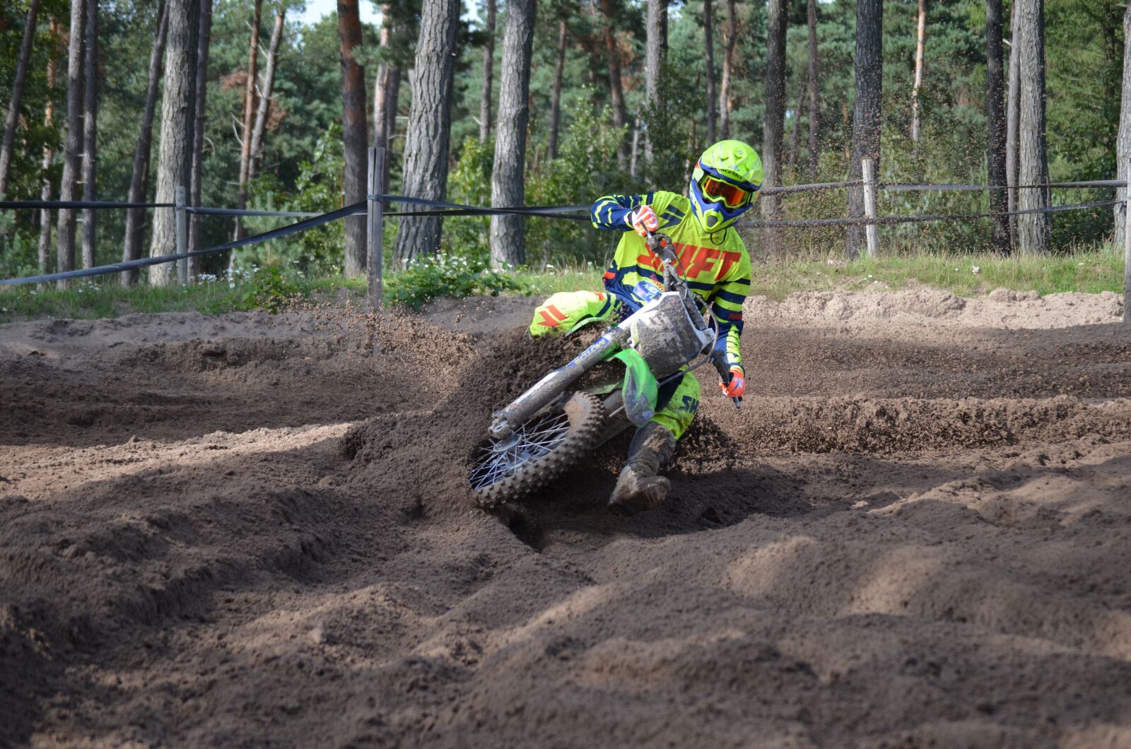 Nikon D5100 sample photo. Motocross, sand, kawasaki photography