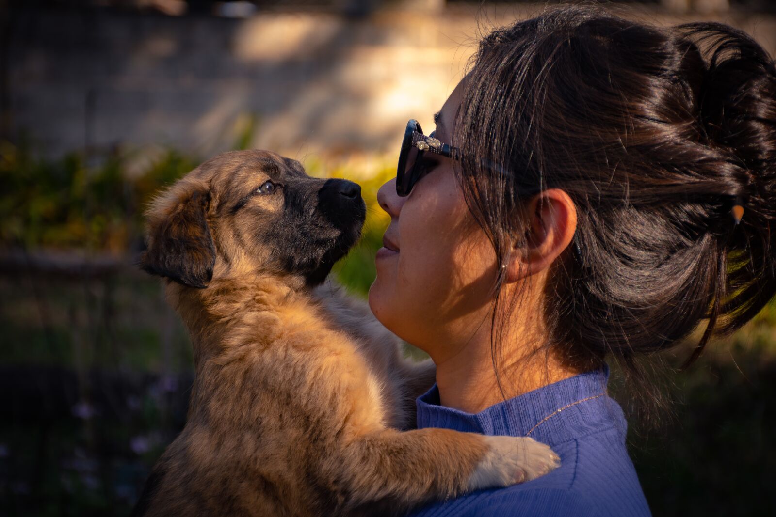 Nikon D7200 sample photo. Women, dog, pet photography