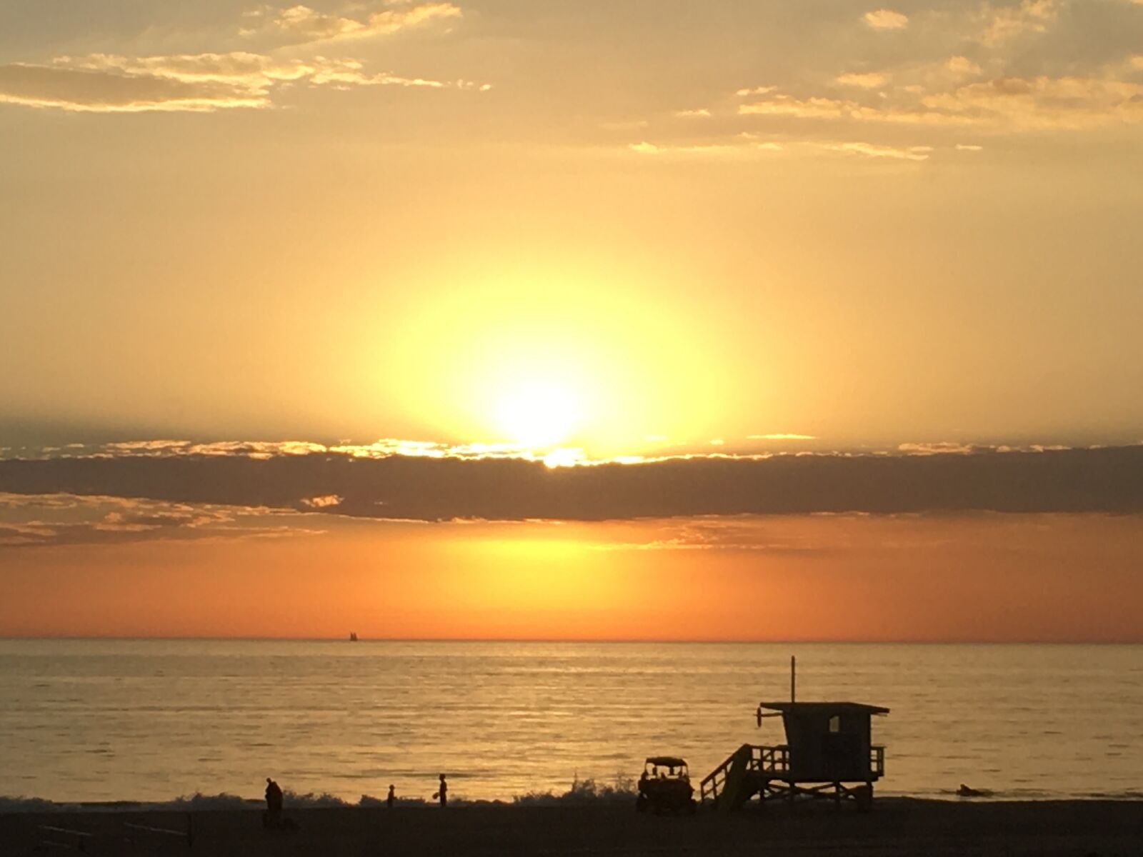 Apple iPhone 6s sample photo. Lifeguard, tower, pacific, sunset photography