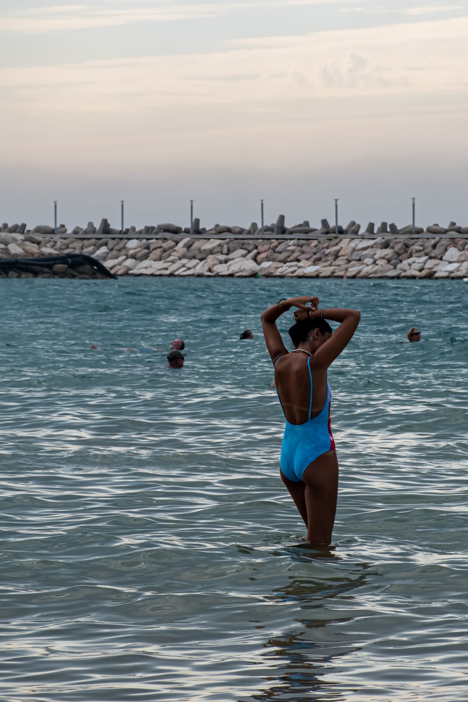 Nikon D5600 sample photo. Evening, sea, girl photography