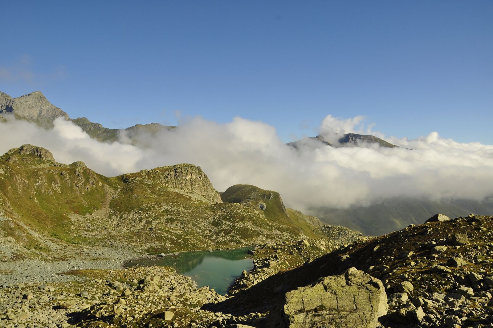 Nikon D5000 sample photo. Lake, the cottian alps photography