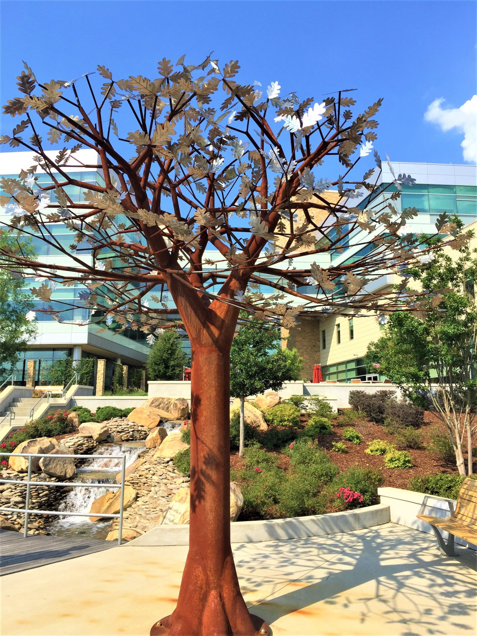 iPhone 6 Plus back camera 4.15mm f/2.2 sample photo. Metal tree, sculpture, colorful photography