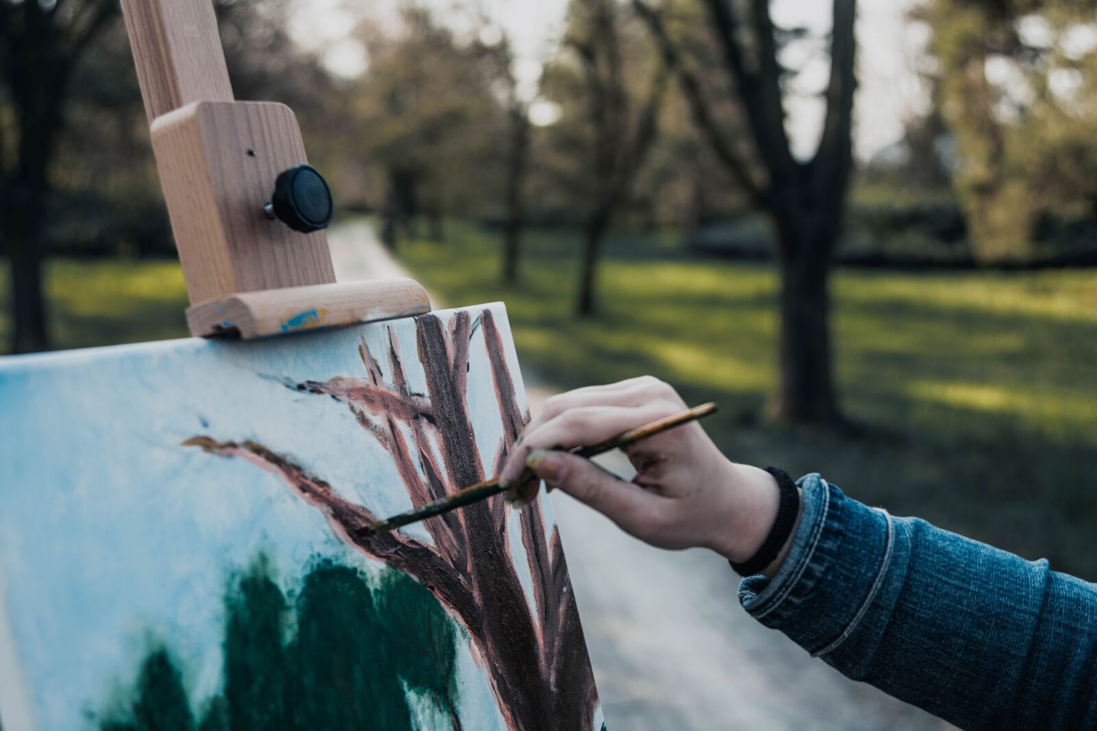 Nikon D5200 sample photo. Painting, girl, brush photography