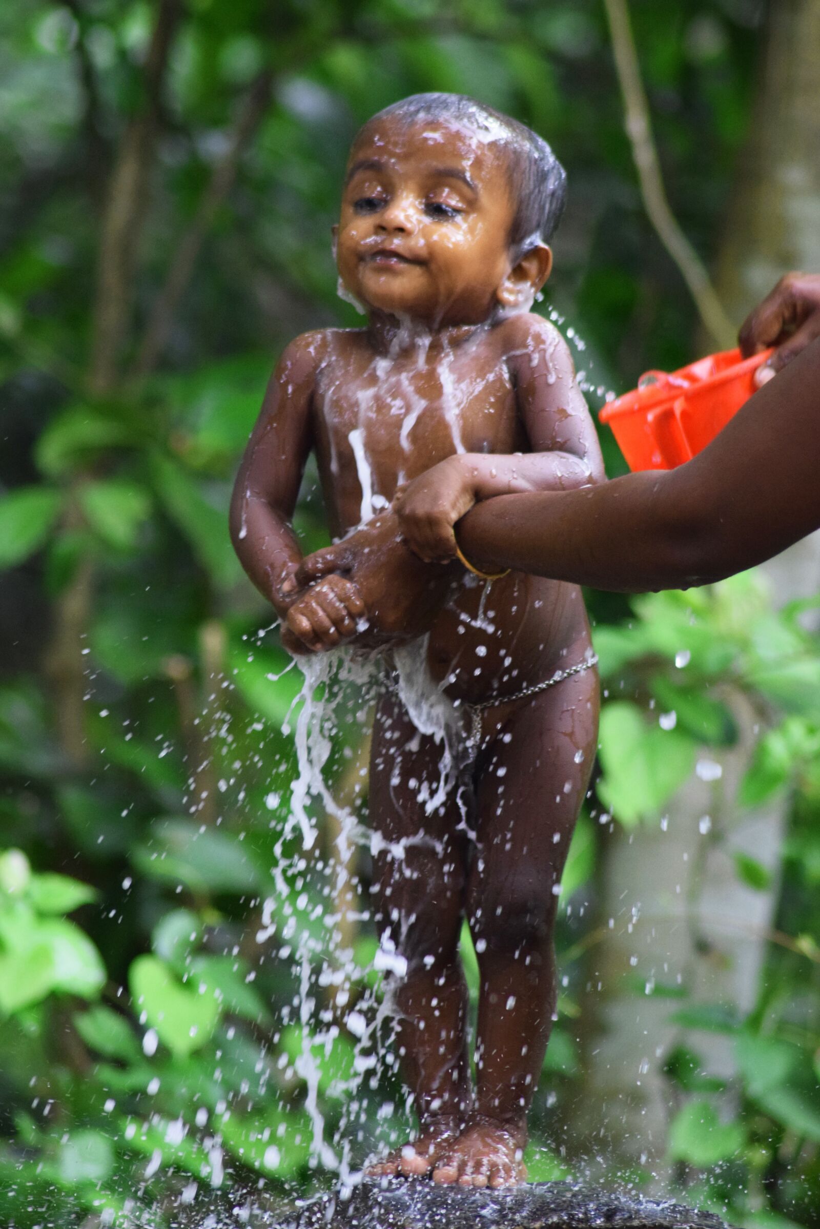 Nikon D3300 sample photo. Baby, nature, bathing photography