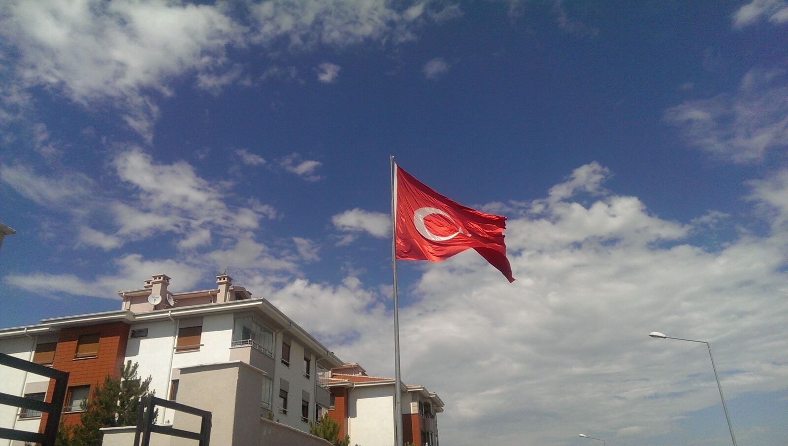 HTC ONE sample photo. Turkey, flag, on, top photography