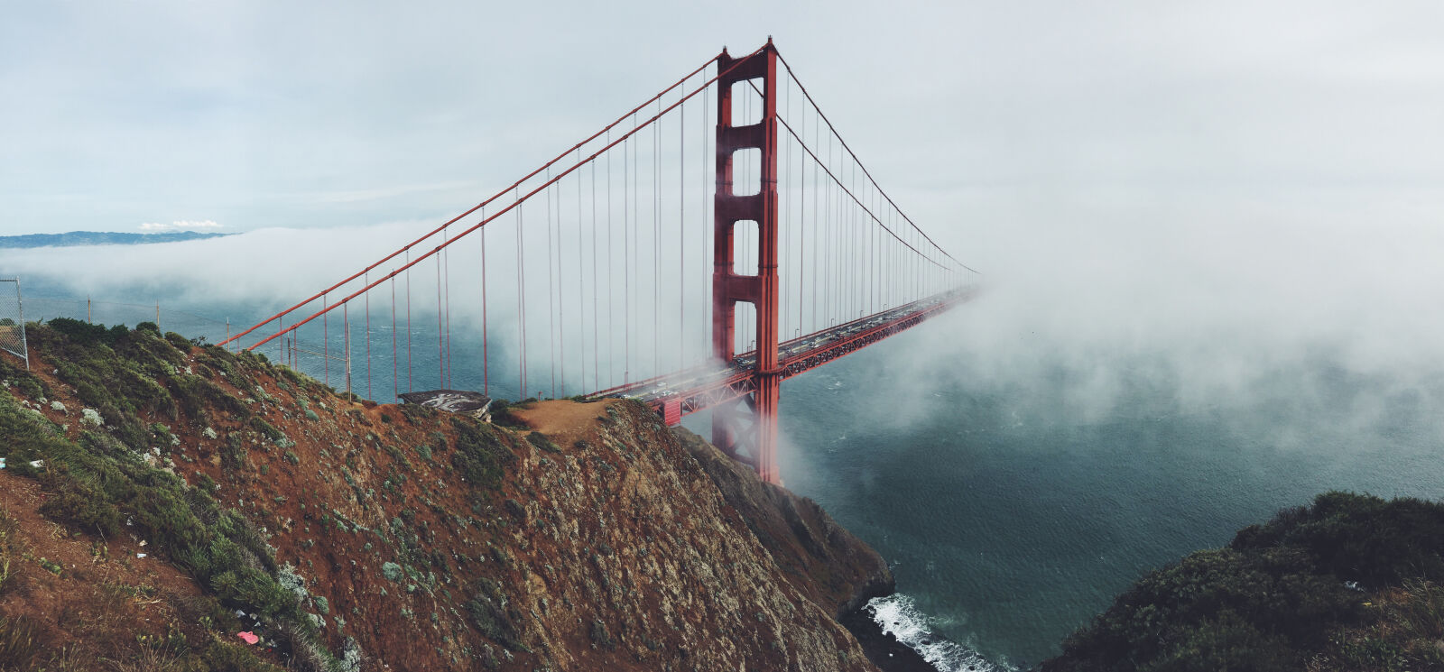 Apple iPhone 6 sample photo. Bridge, california, cliff, golden photography