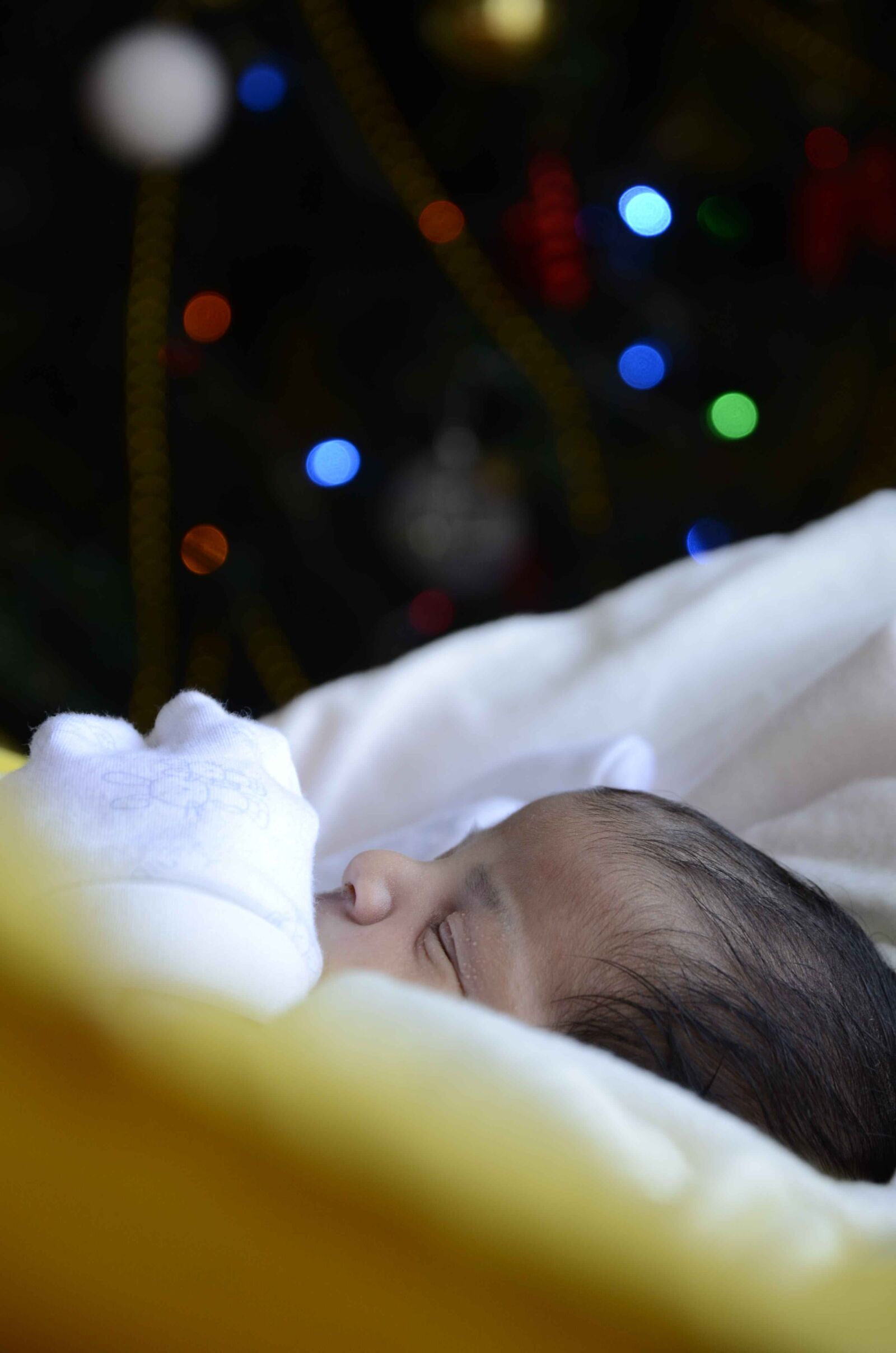 Nikon D7000 sample photo. Baby, christmas, cute, lighting photography
