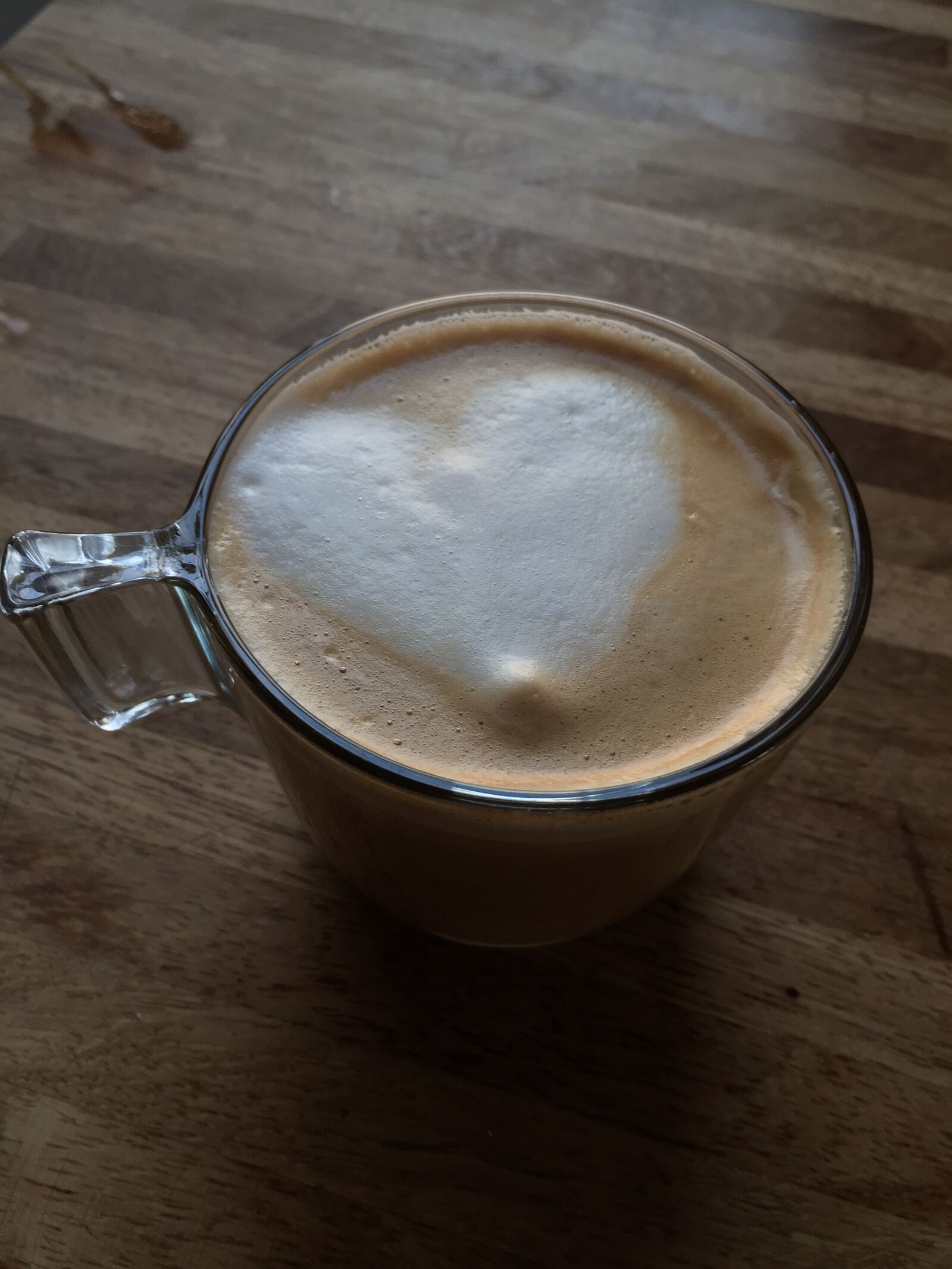 iPhone 6 Plus back camera 4.15mm f/2.2 sample photo. Coffee, shop, heart, froth photography