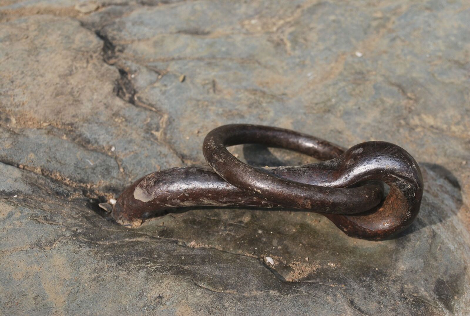 Nikon D60 sample photo. Anchor, metal, rock photography