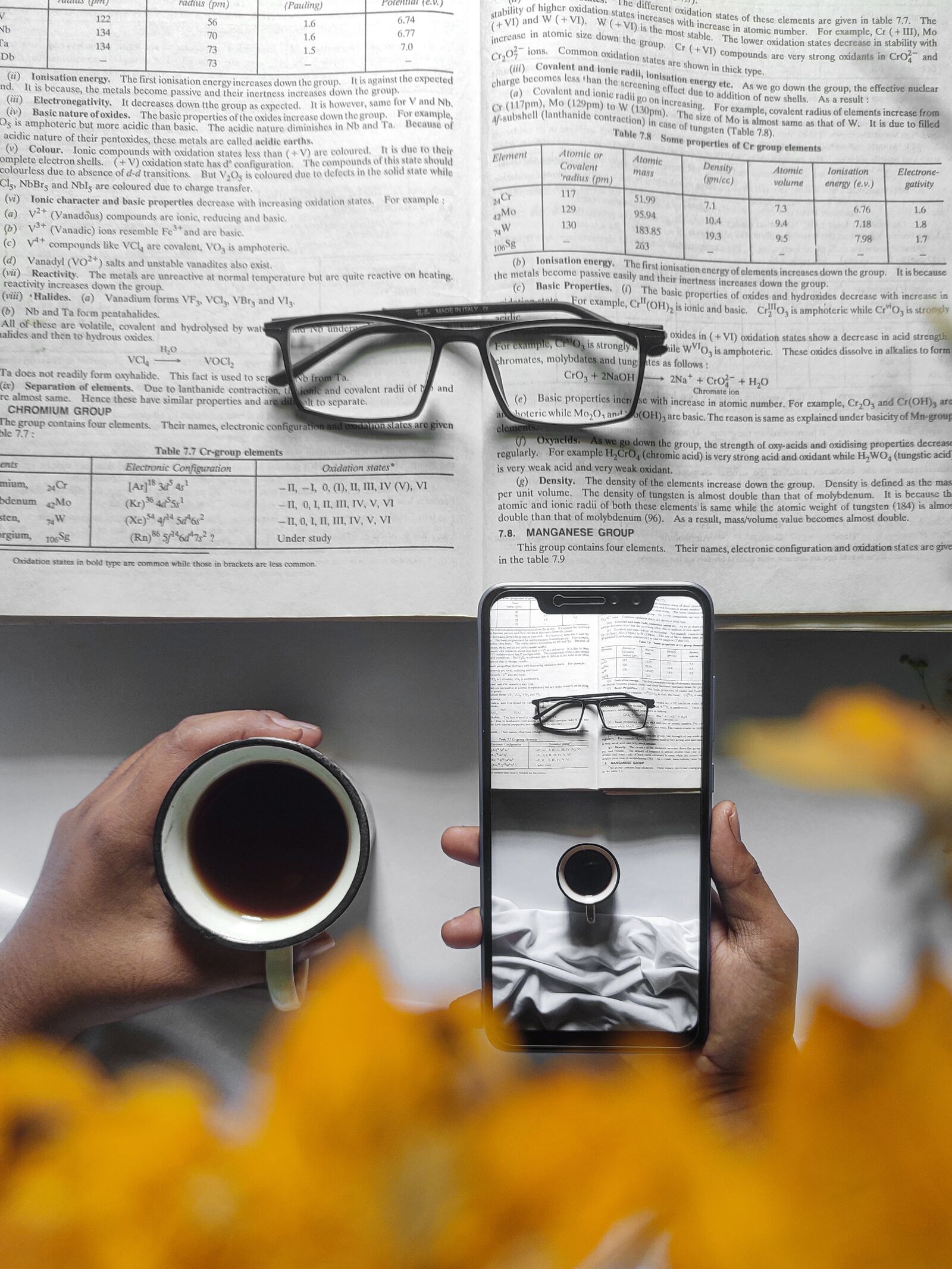 Xiaomi Redmi Note 7 Pro sample photo. Tea, book, study photography