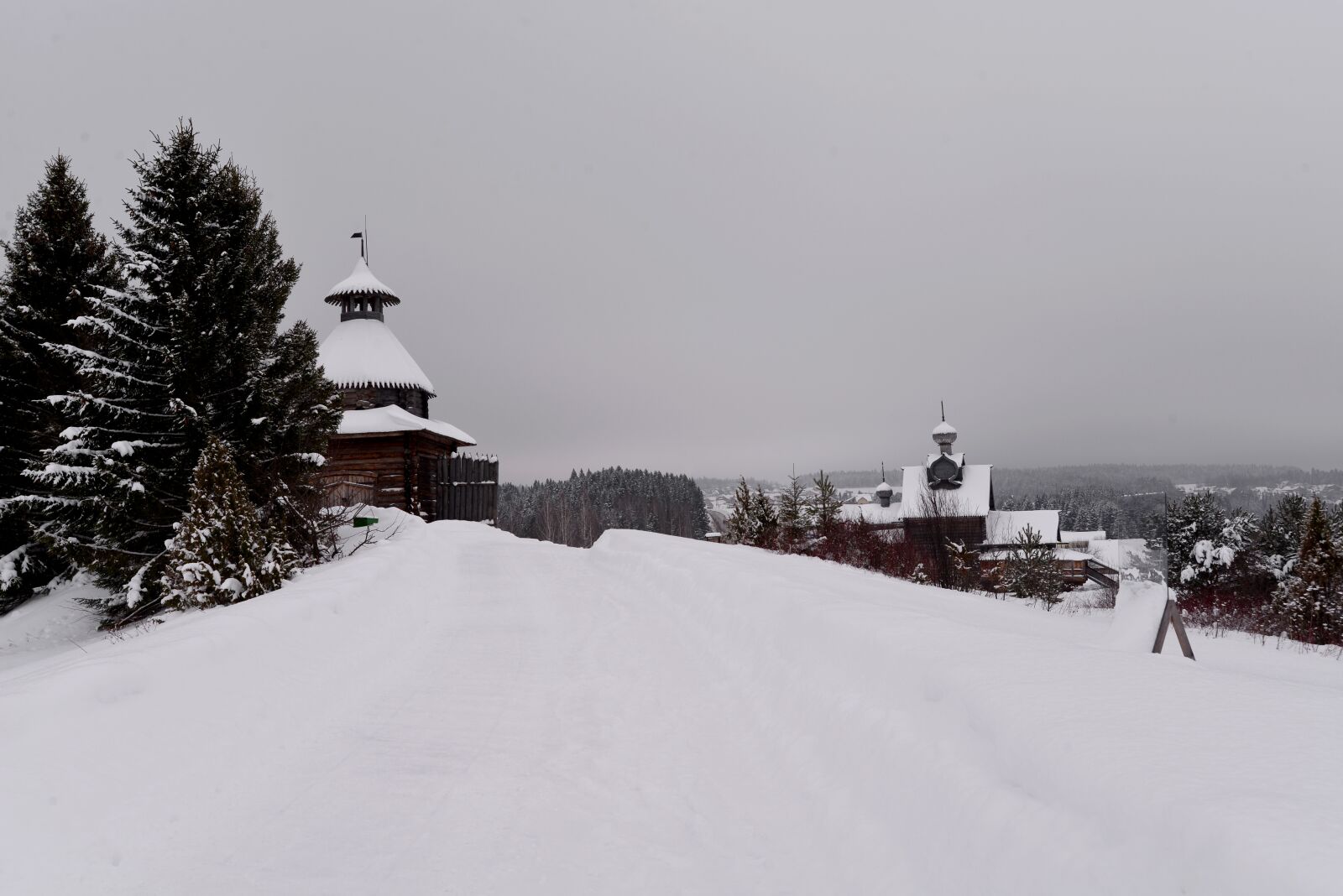 Nikon D610 sample photo. Russia, wooden architecture, winter photography