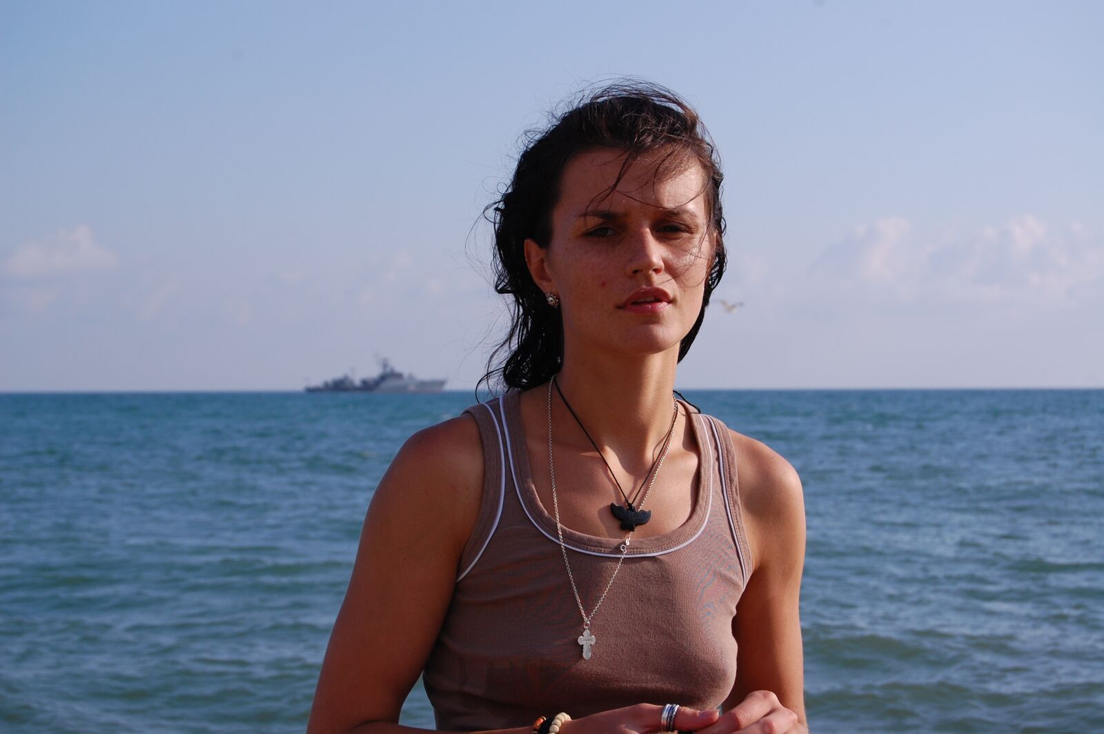 Nikon D40 sample photo. Abkhazia, sea, girl photography
