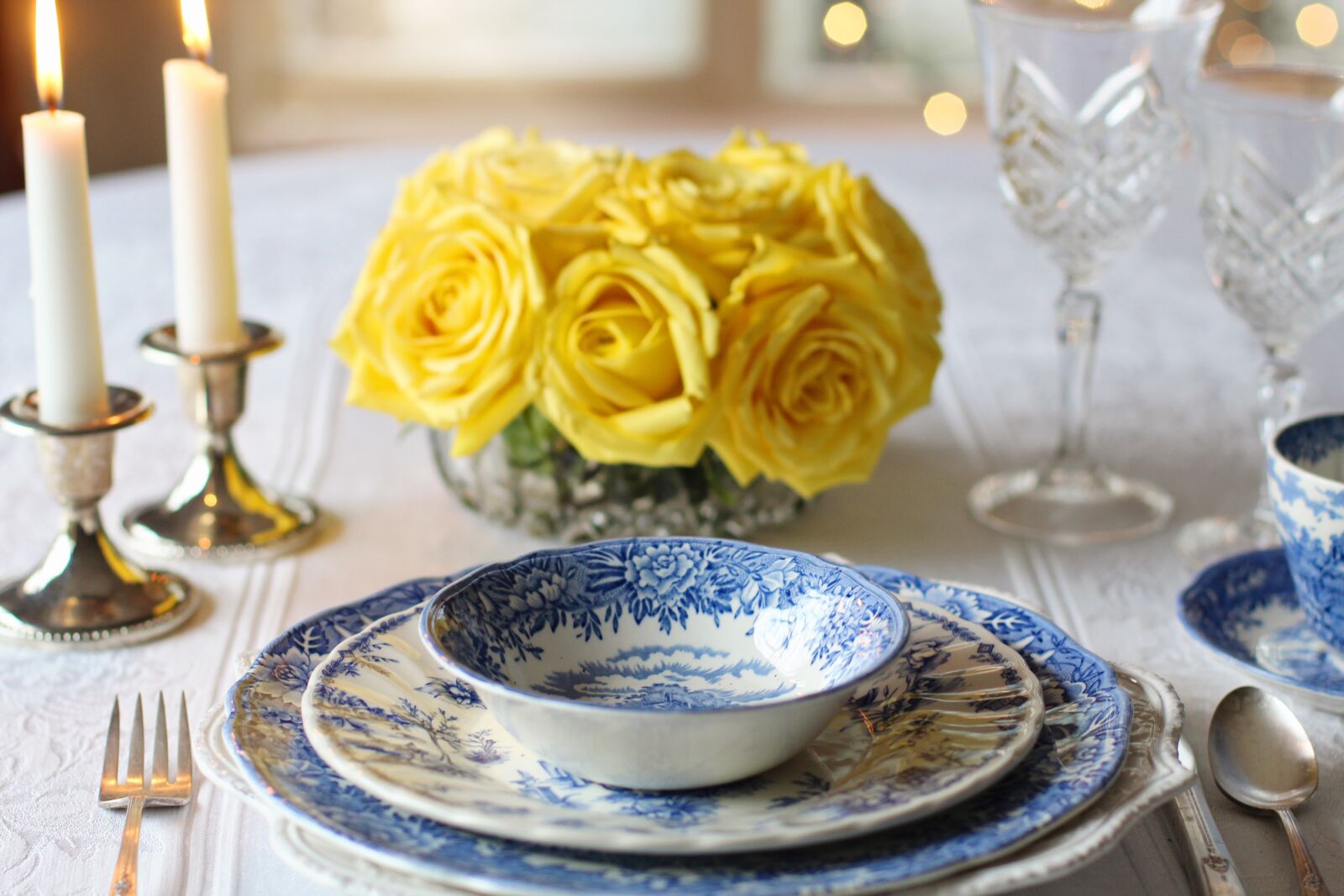 Canon EF 50mm F1.4 USM sample photo. Place setting, dinner, table photography