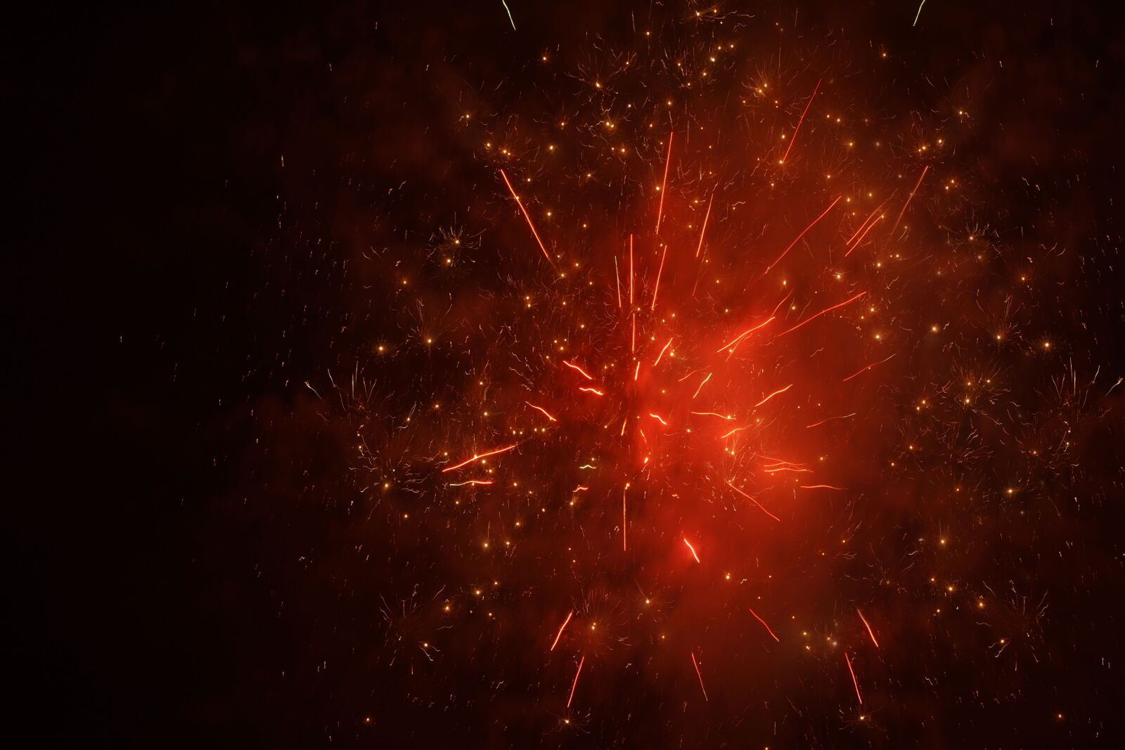 Sony SLT-A68 sample photo. Fireworks, red, sparkle photography