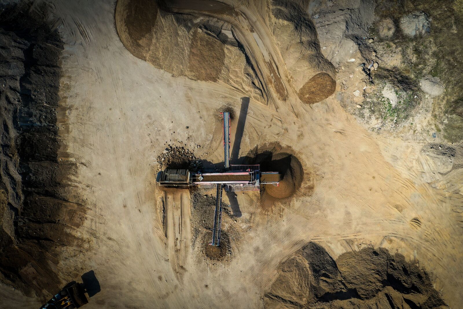 Hasselblad L1D-20c sample photo. Gravel pit, screen, sand photography