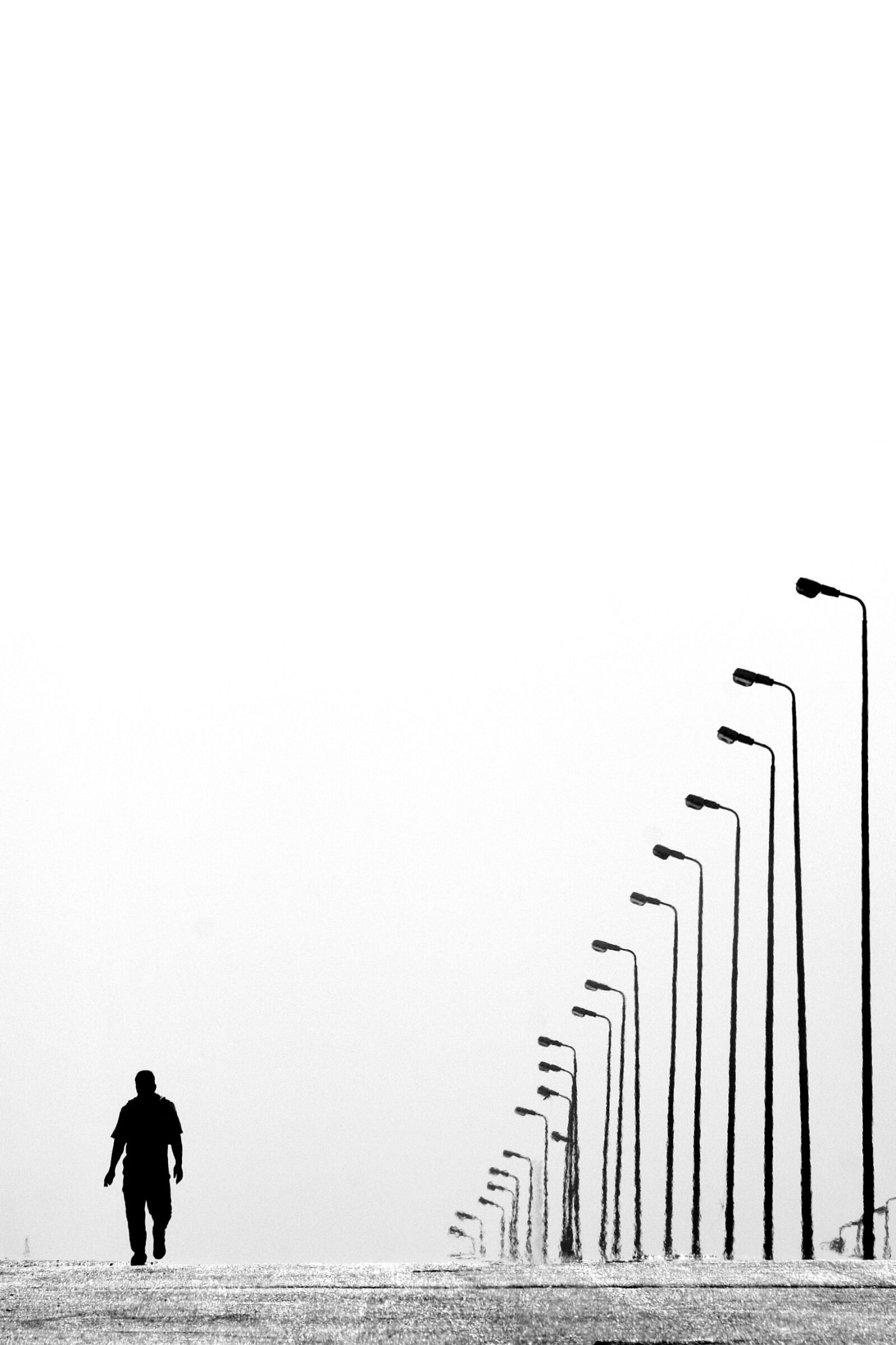 Canon EOS 1000D (EOS Digital Rebel XS / EOS Kiss F) sample photo. Alone, lampposts, lamps photography