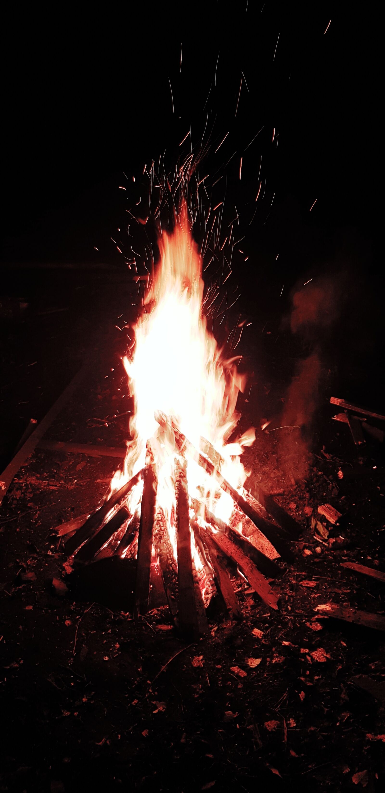 Samsung Galaxy S8 sample photo. Campfire, fire, lit photography