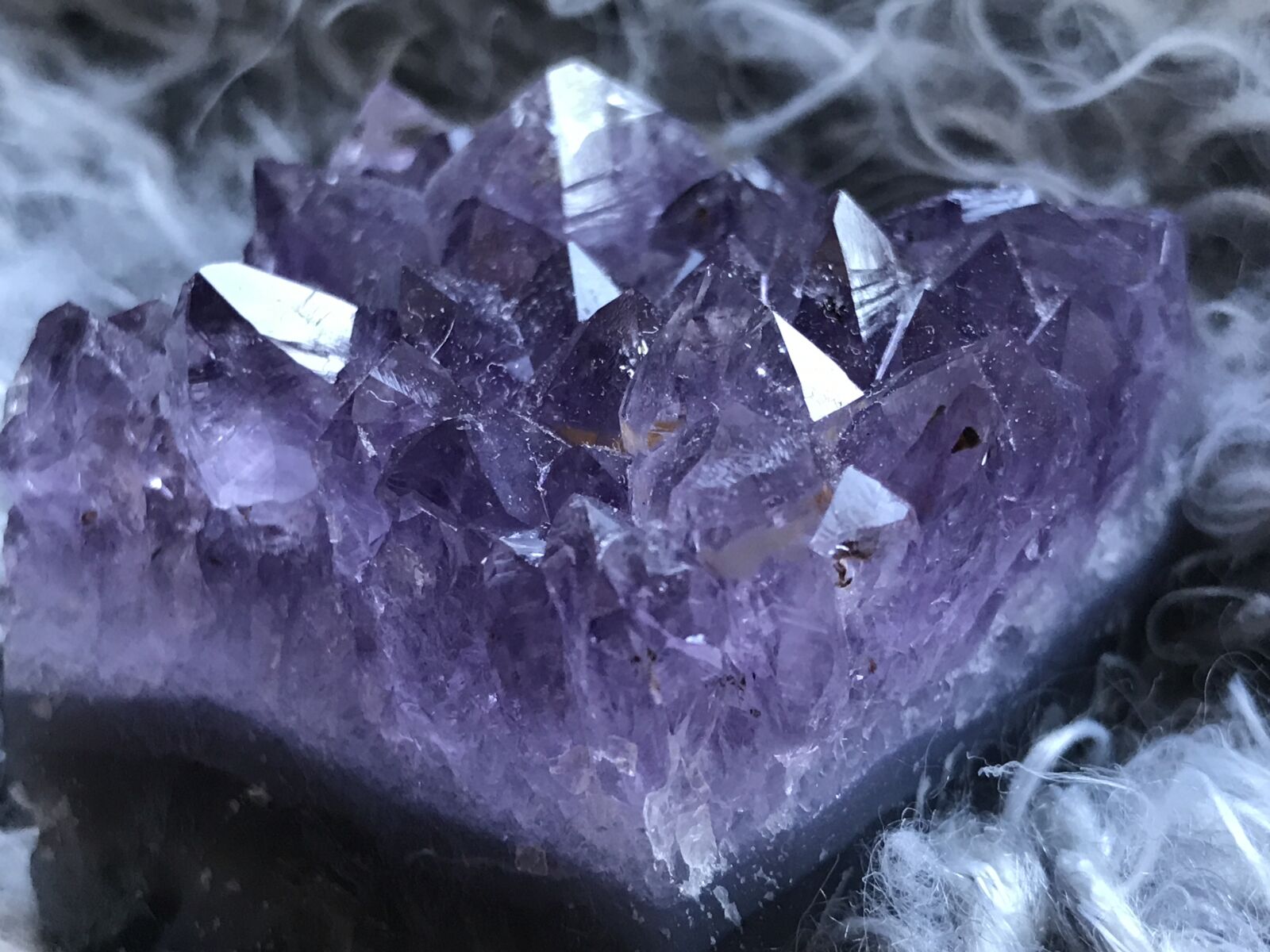 Apple iPhone 7 Plus sample photo. Amethyst, citrine, crystals photography