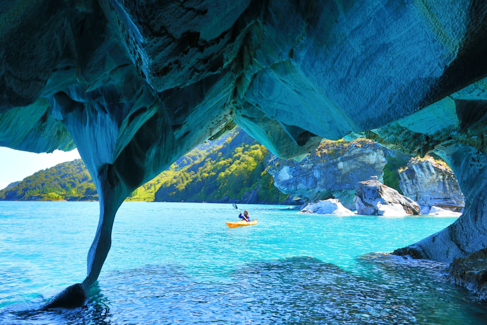 Canon PowerShot G1 X Mark III sample photo. Marble caves, chile, patagonia photography