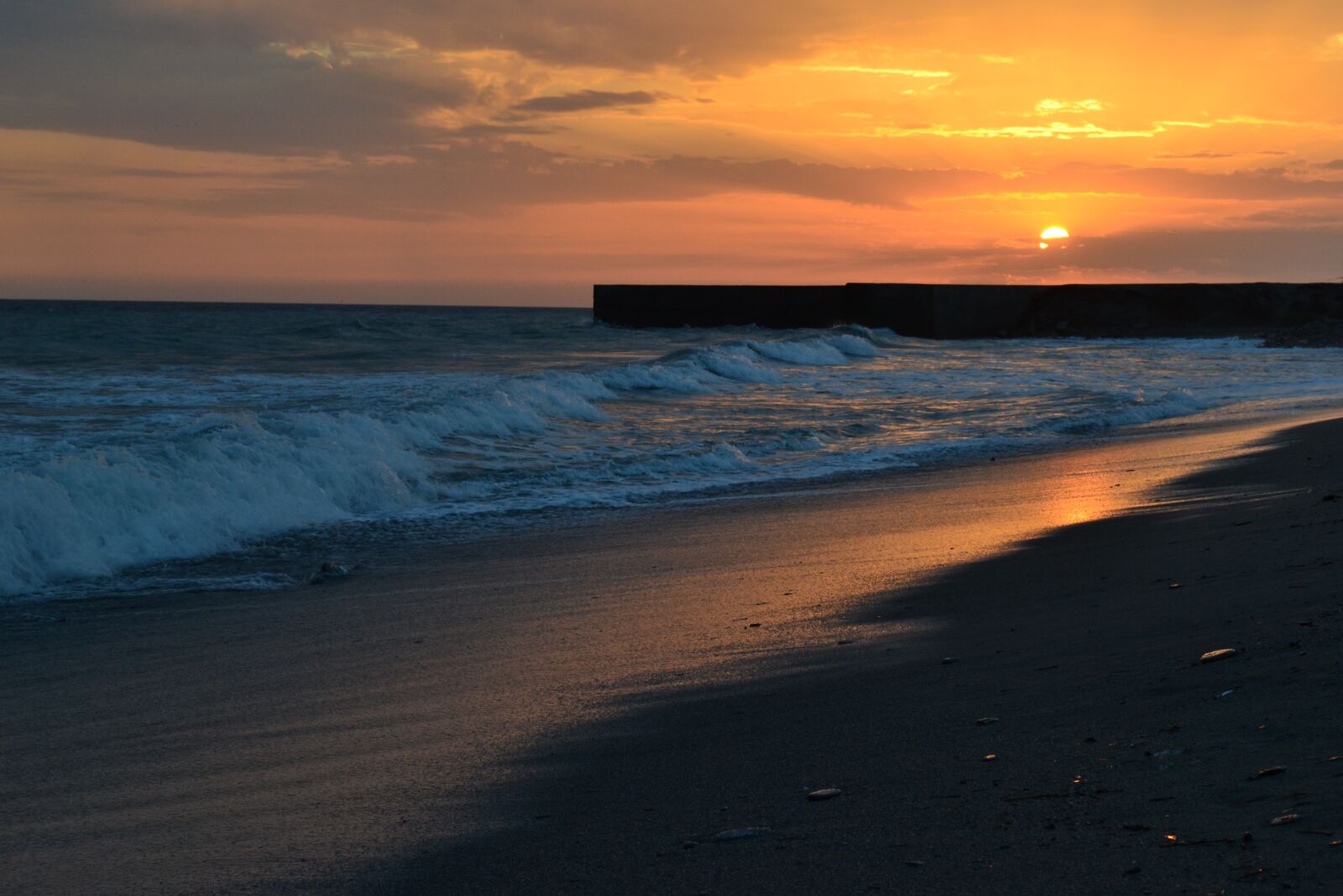 Nikon D3100 sample photo. Sunset, sundown, sea photography