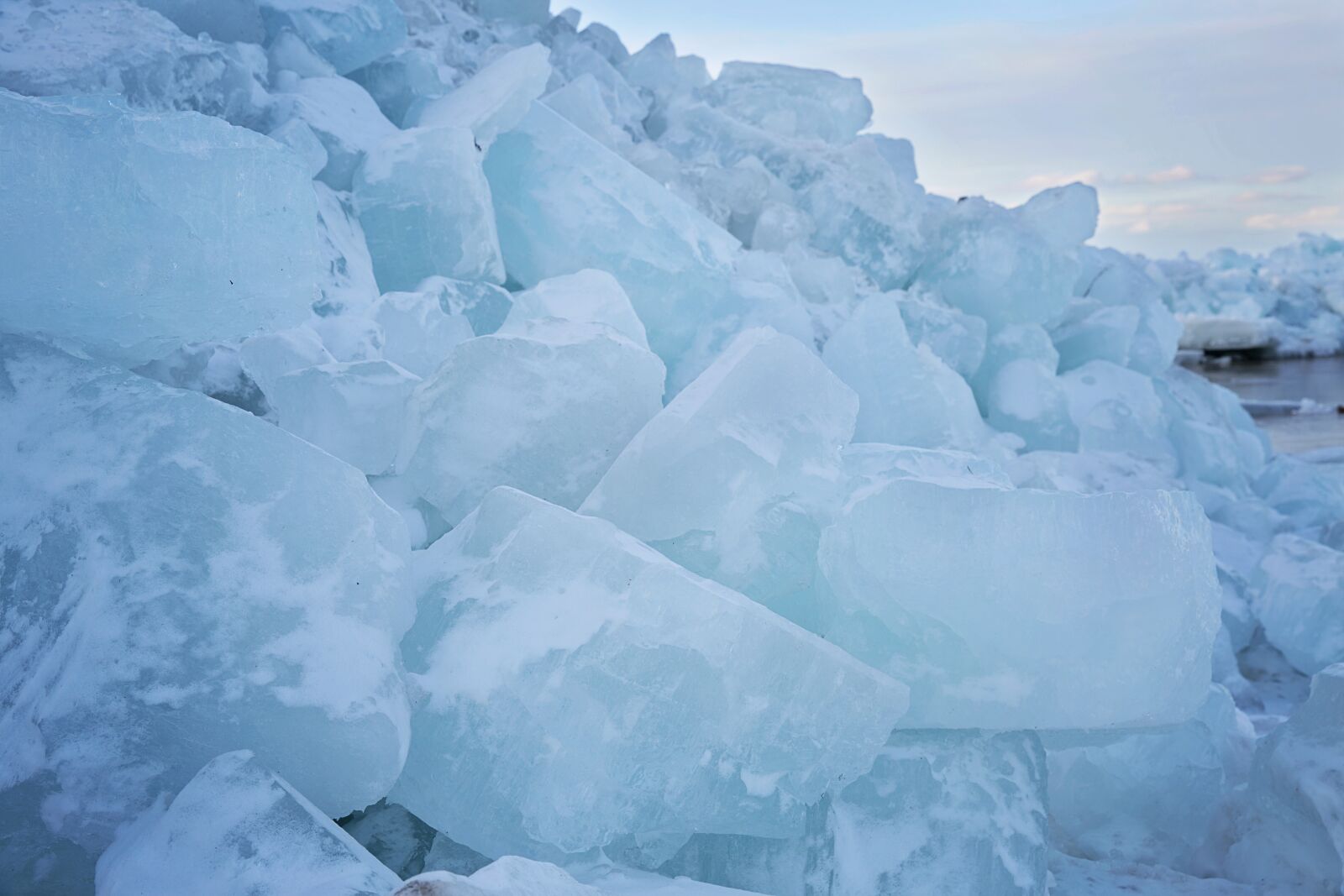 Canon EF 24-70mm F2.8L II USM sample photo. Blue ice, ice, boulders photography