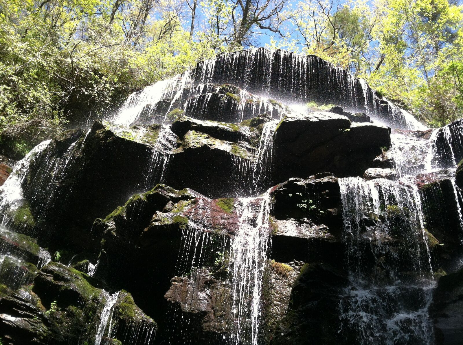 iPhone 4 back camera 3.85mm f/2.8 sample photo. Waterfall, south carolina, nature photography