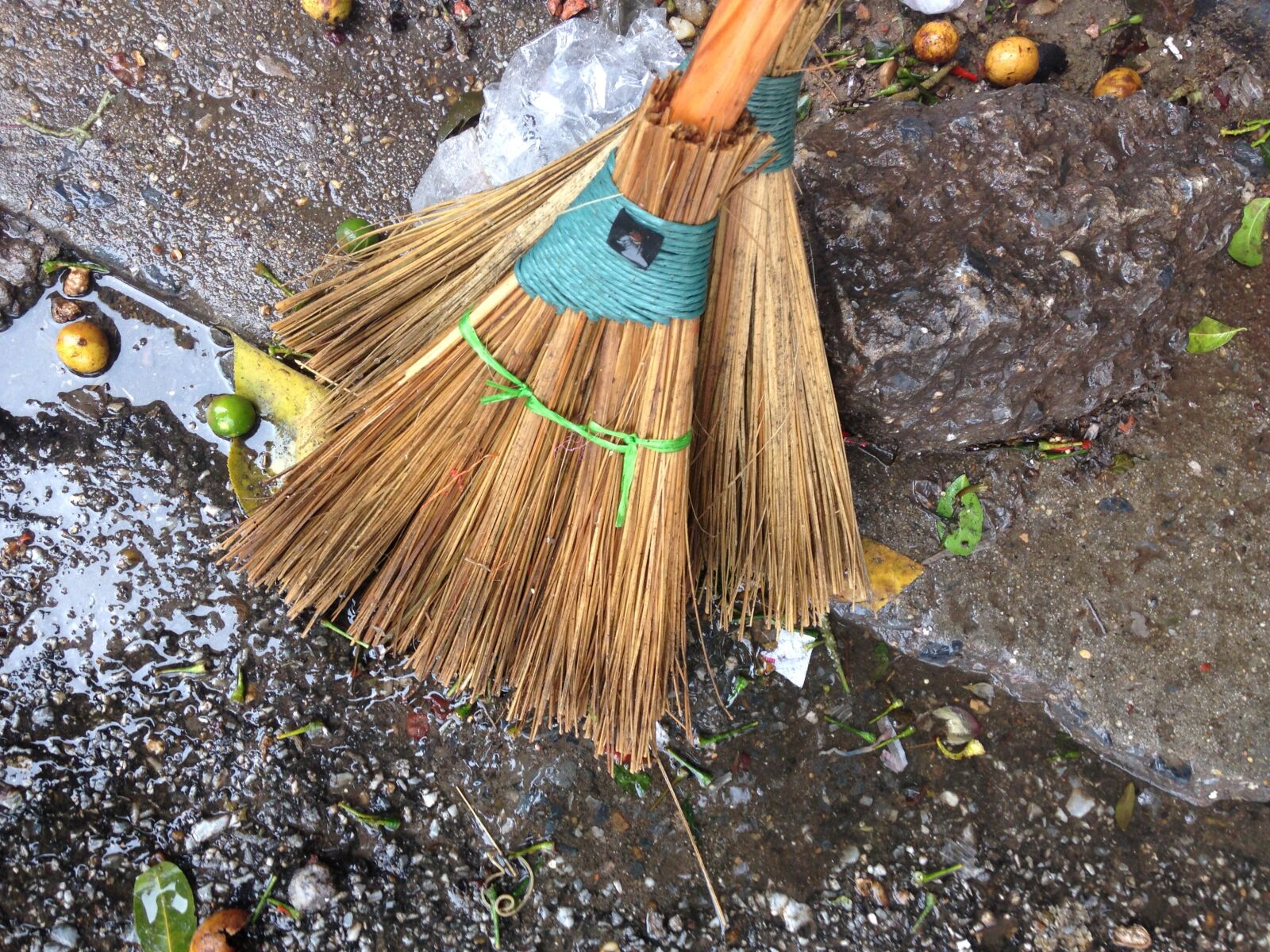 iPhone 5c back camera 4.12mm f/2.4 sample photo. Broom, concrete, handmade, path photography
