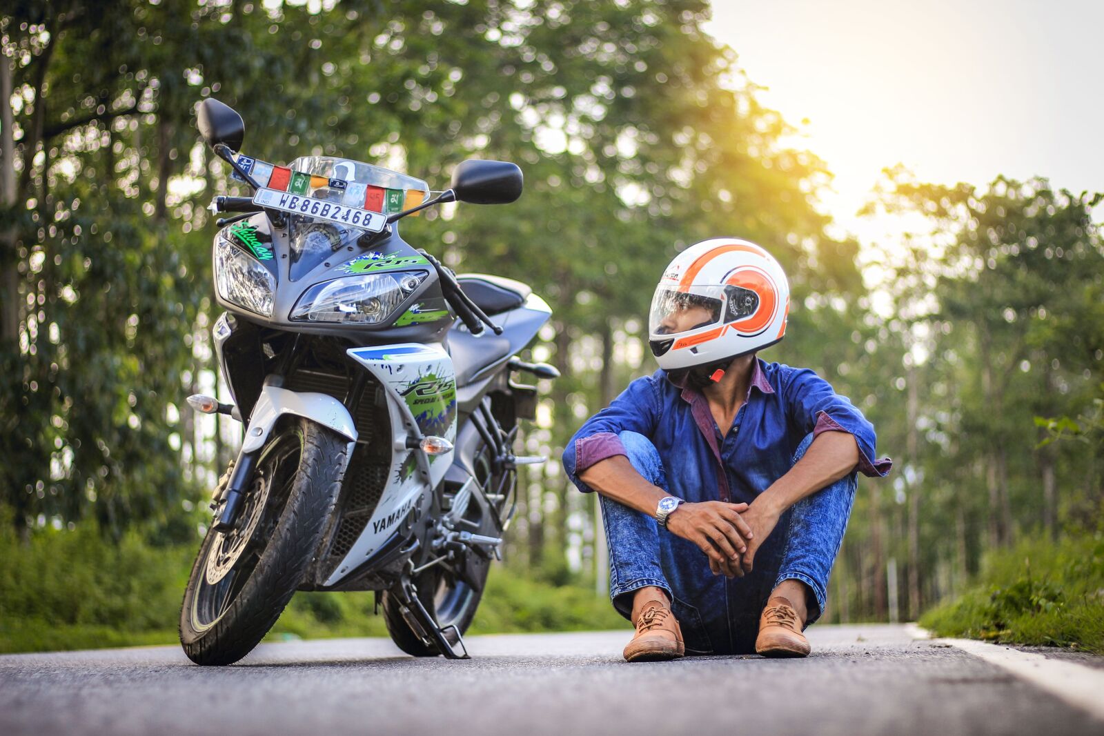 Canon EF 50mm F1.8 STM sample photo. Bike, biker, rider photography