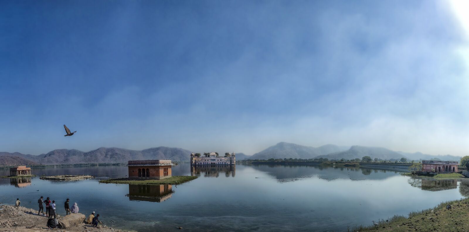 Canon EF-S 24mm F2.8 STM sample photo. Panorama, lake palace, jaipur photography