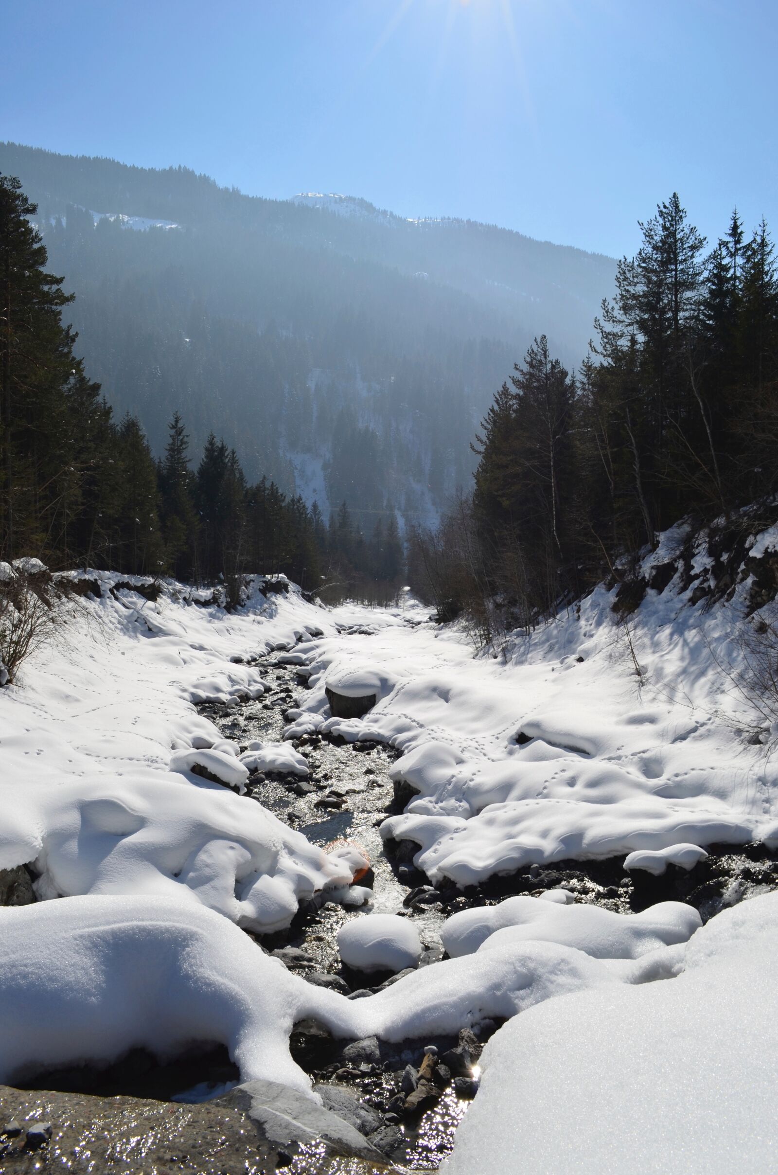 Nikon D5100 sample photo. Klostertal austria winter, bach photography