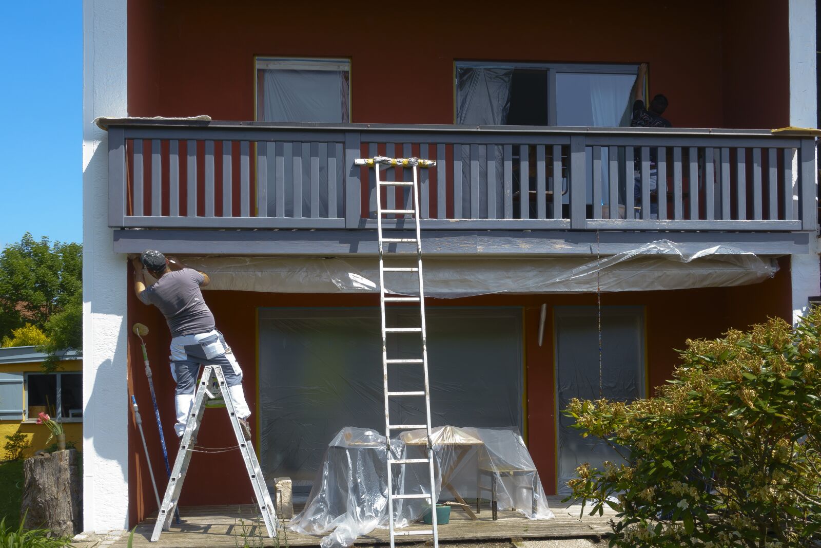 Sony Cyber-shot DSC-RX100 III sample photo. Painter, house, slide photography