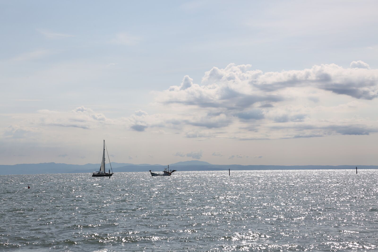 Canon EF 24-105mm F4L IS USM sample photo. Boat, sea, horizon photography
