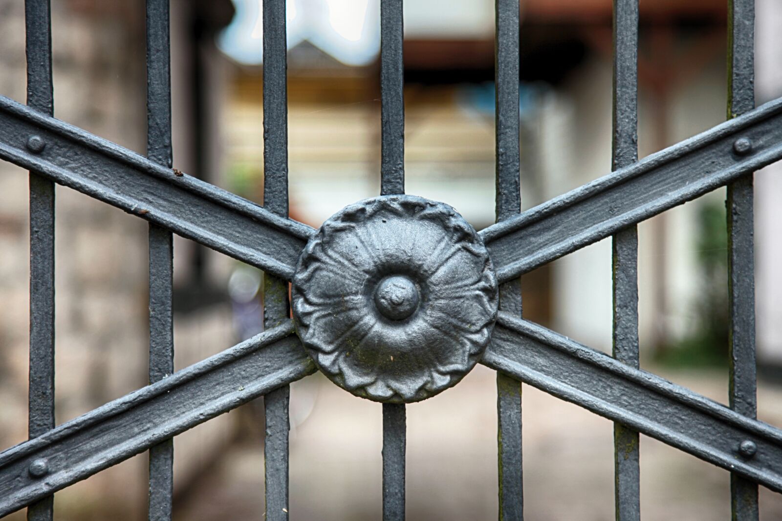 Canon EOS 5D Mark II sample photo. Fence, iron, grid photography