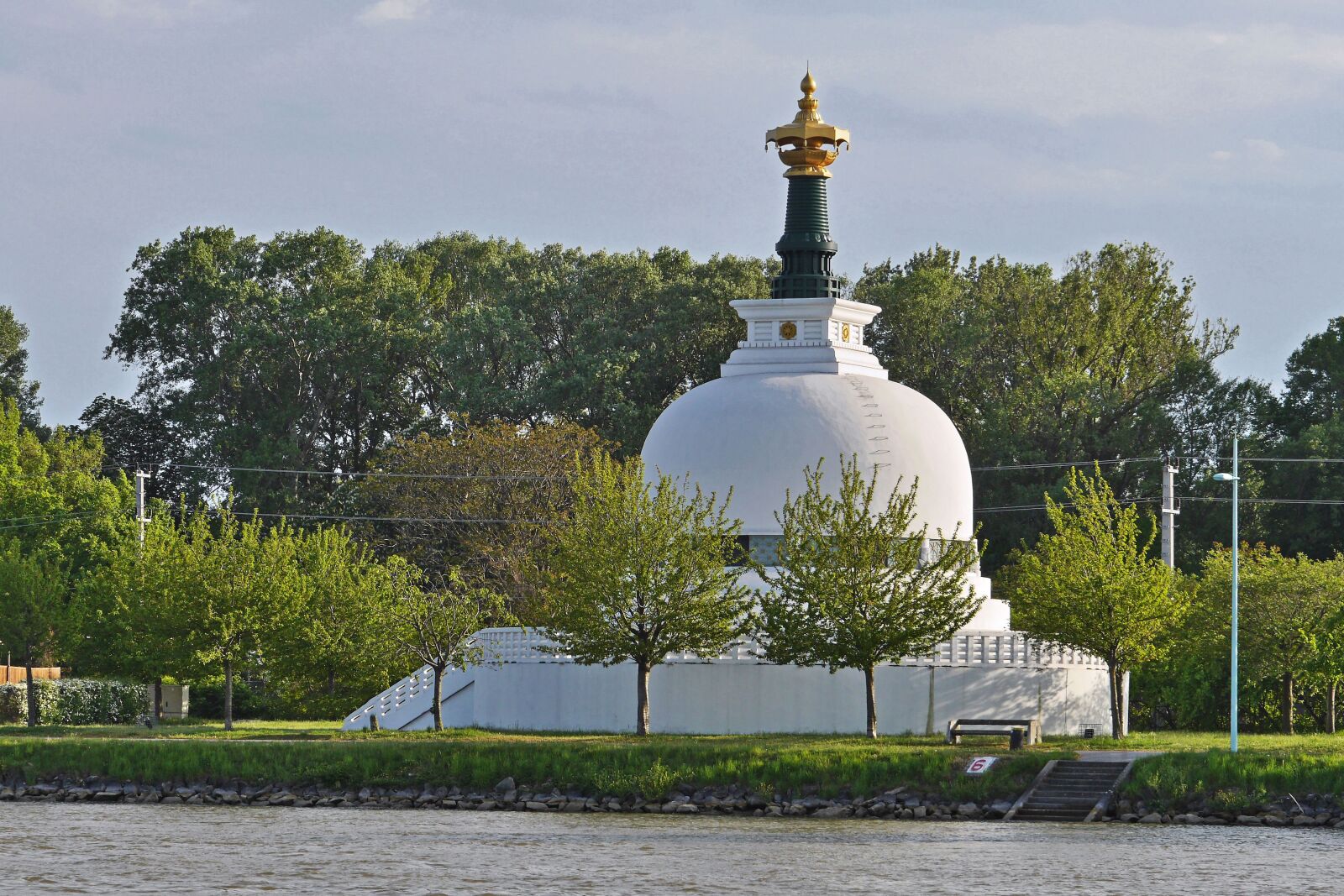 Panasonic Lumix DMC-GH3 sample photo. Peace pagoda, vienna, danube photography