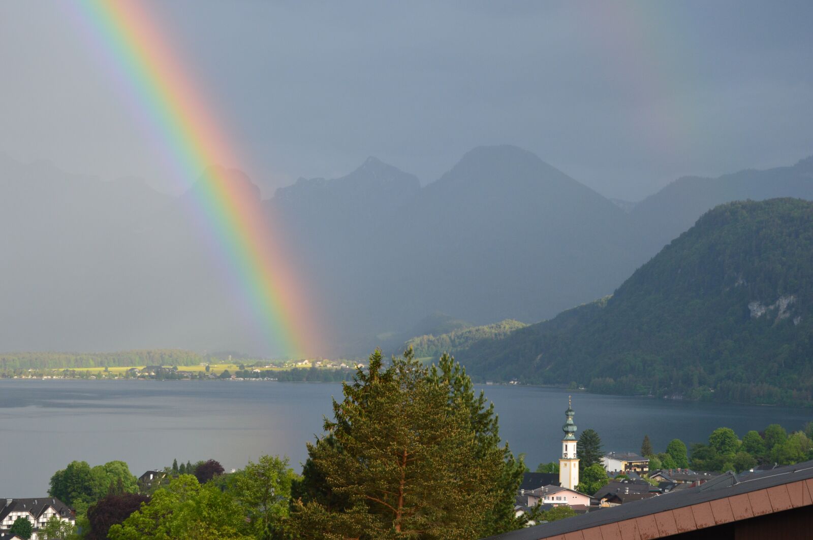Nikon D3200 sample photo. Rainbow, st, gilgen photography