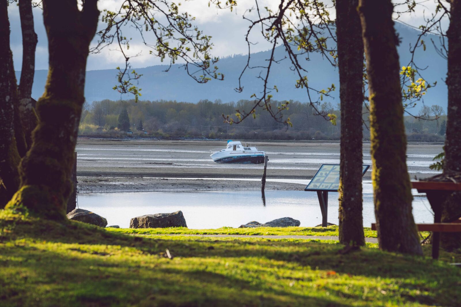 Nikon D750 sample photo. Low tide, boat, abandoned photography