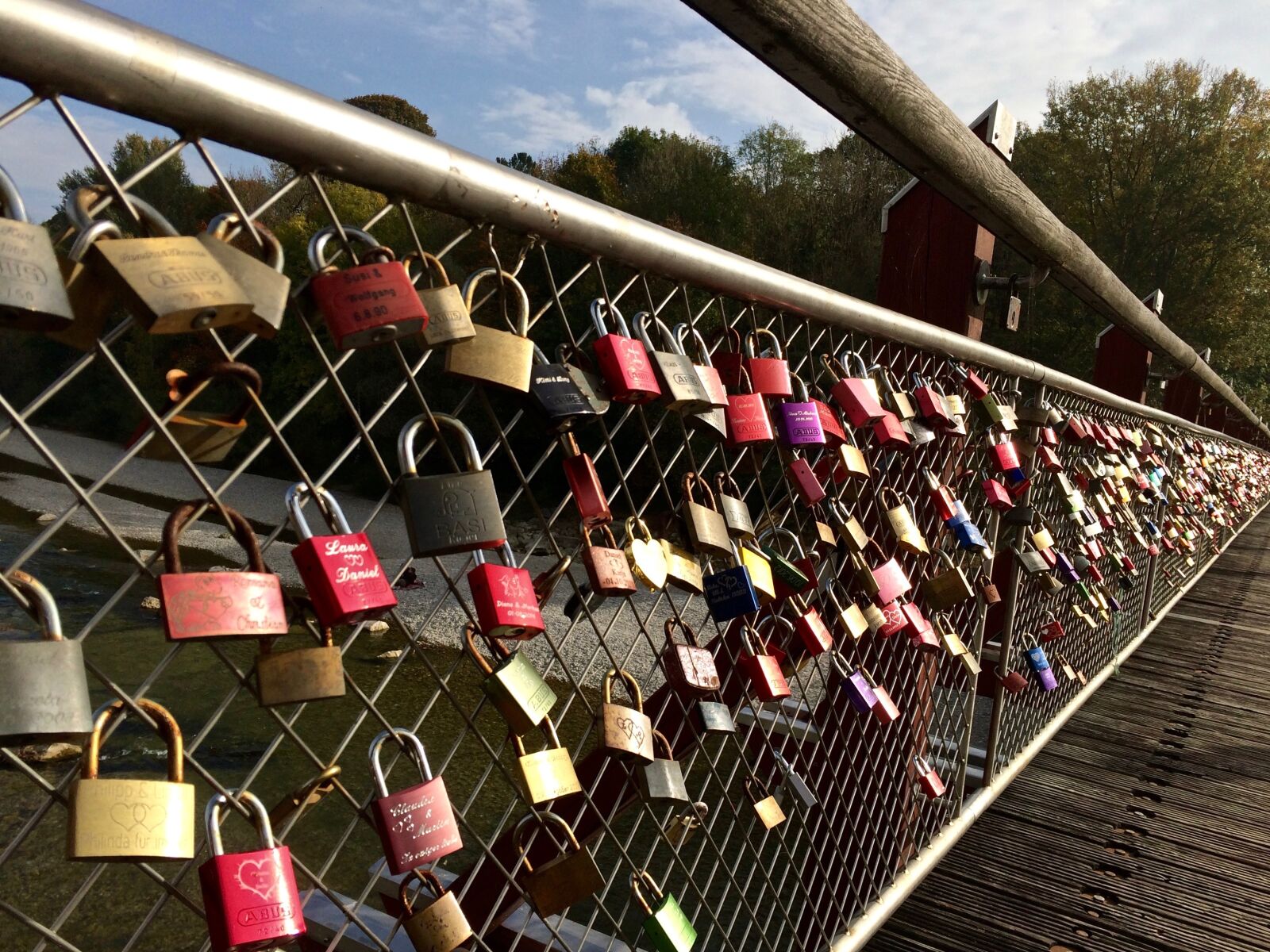 iPhone 5s back camera 4.12mm f/2.2 sample photo. Bridge, padlocks, love photography
