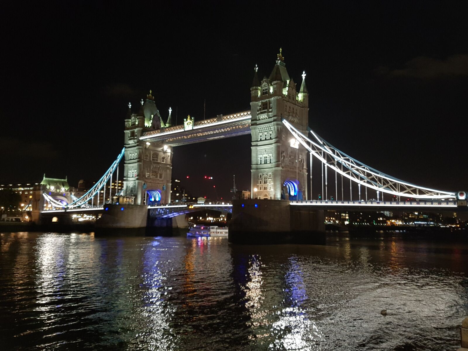 Samsung Galaxy S7 sample photo. Bridge, reflection, night photography
