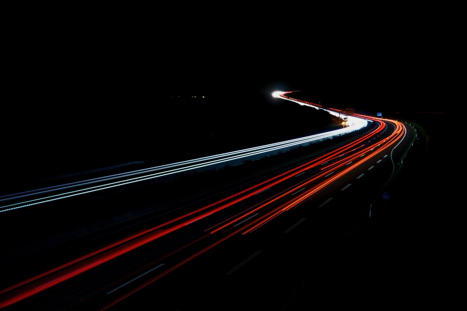 Sony a6000 sample photo. Highway, night, long exposure photography