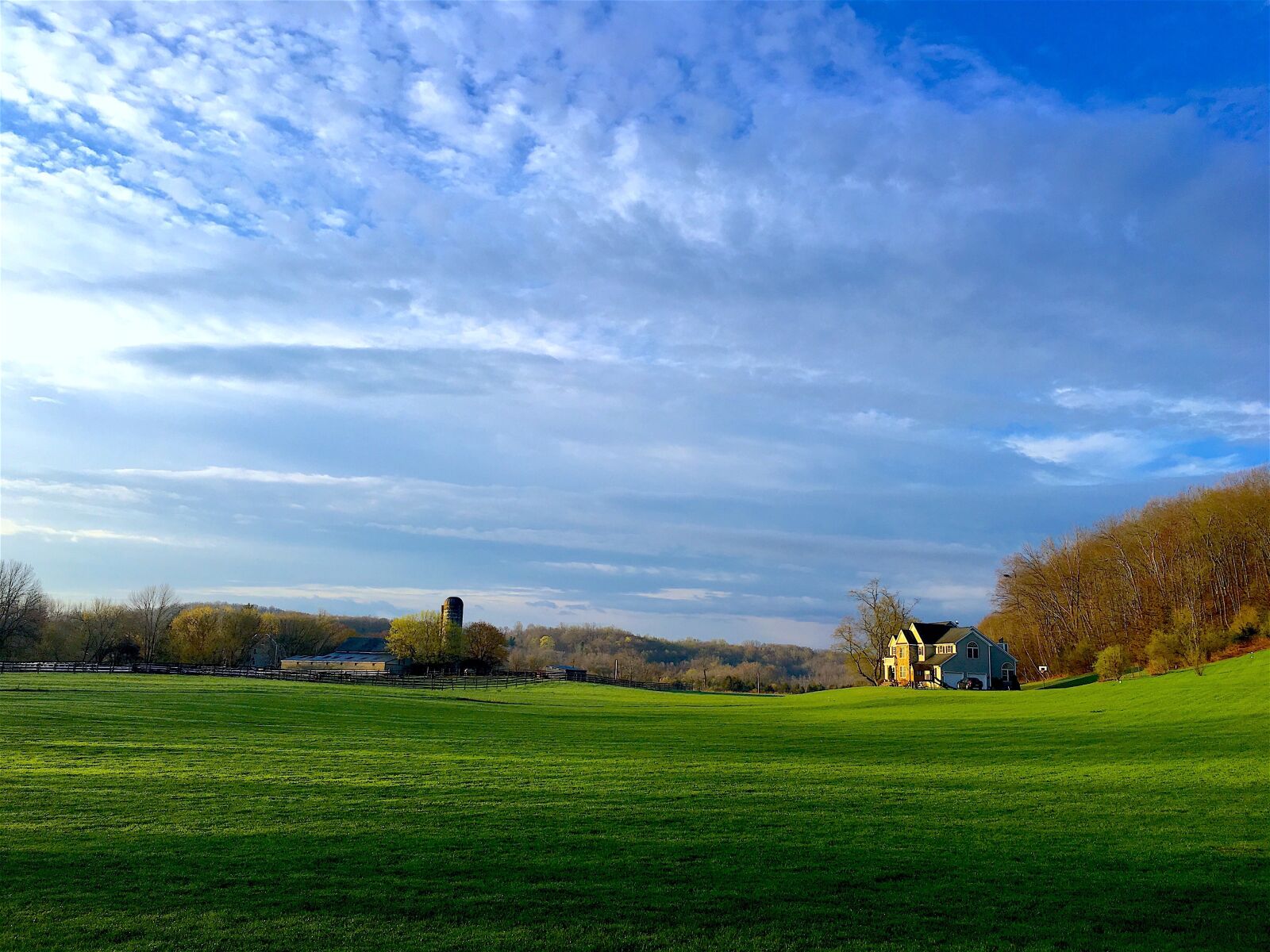 Apple iPhone 6s sample photo. Farmland, field, silo photography