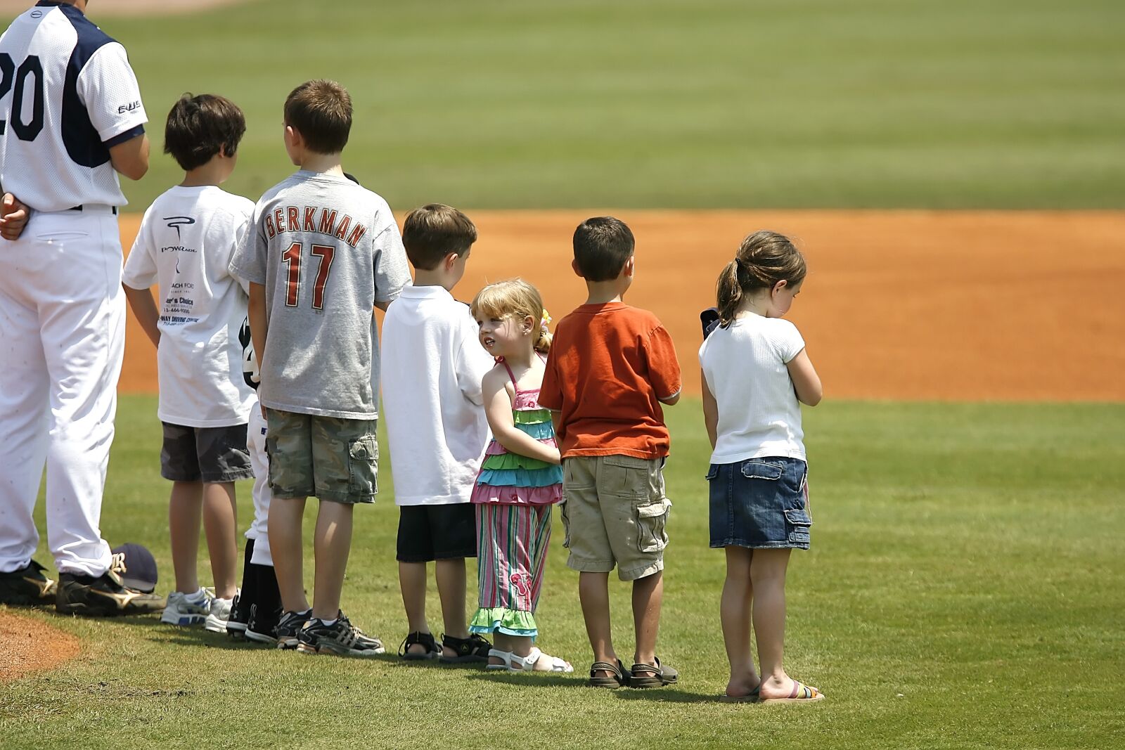 Canon EOS-1D Mark II N sample photo. National anthem, baseball game photography