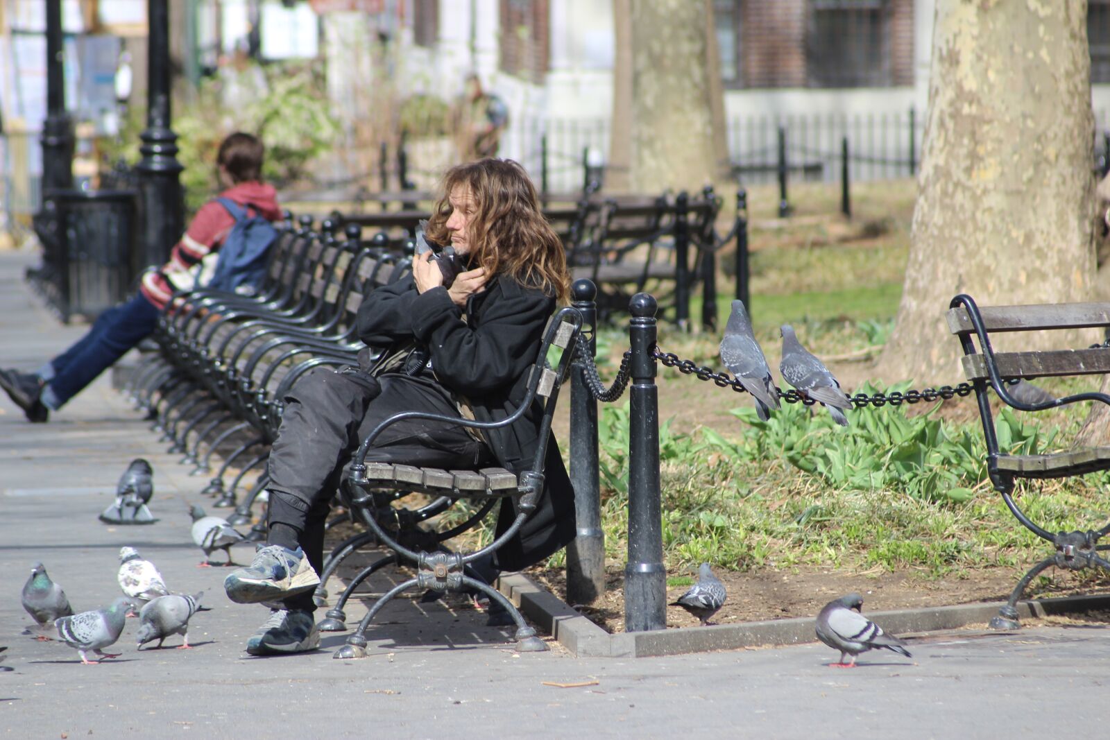 Canon EF 55-200mm F4.5-5.6 II USM sample photo. Person, bird, birds photography