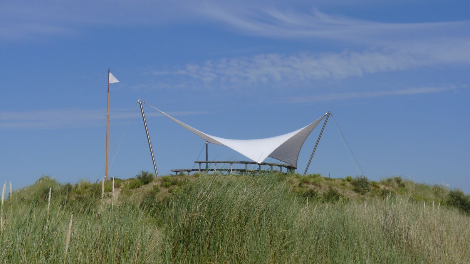 Panasonic Lumix DMC-FZ35 (Lumix DMC-FZ38) sample photo. Sail shade, dune, sky photography