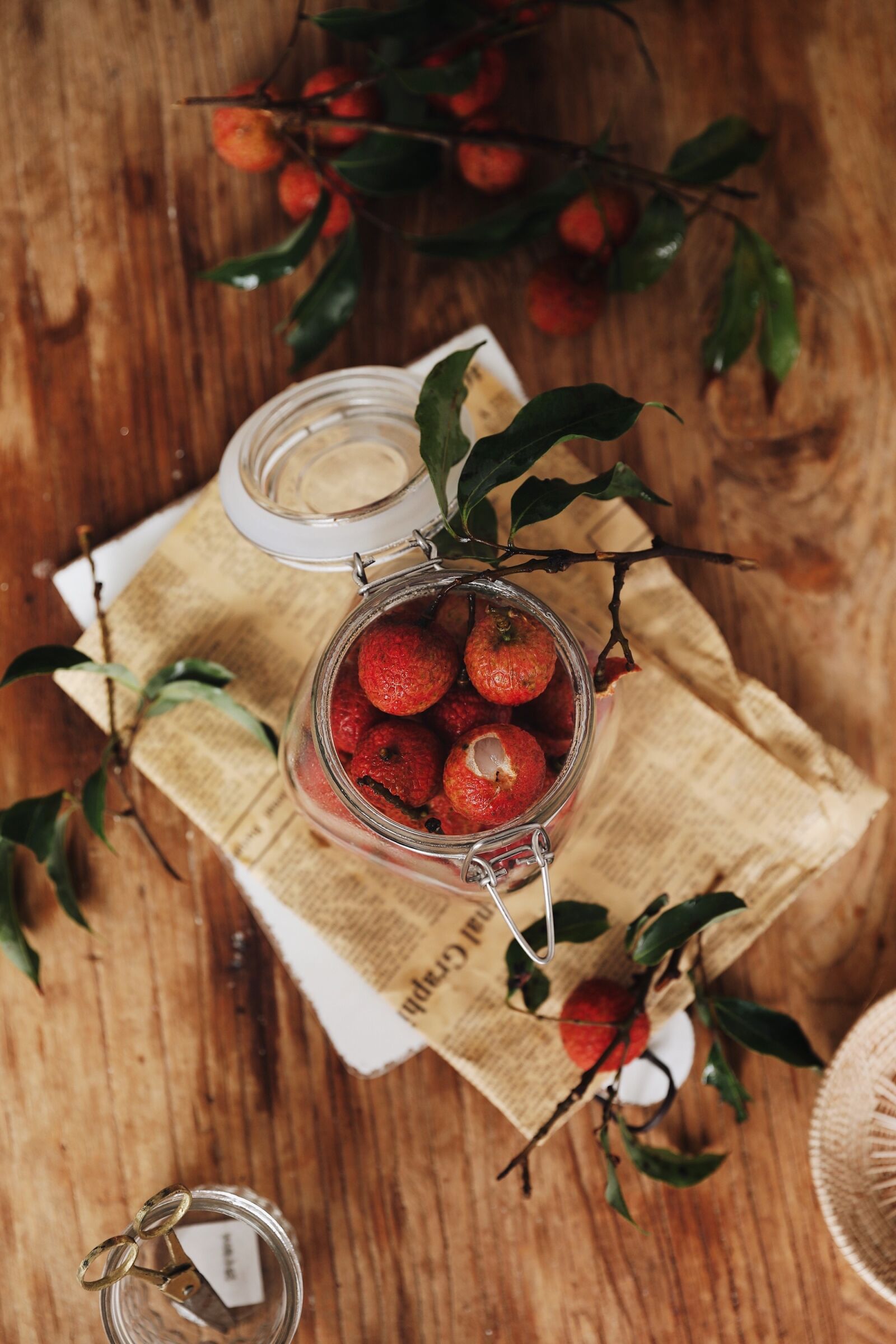 Canon EOS 5D Mark IV sample photo. Litchi, fruit, mason jar photography
