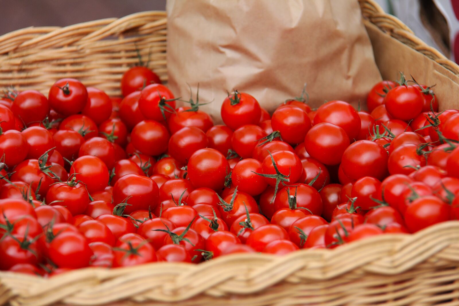 Canon EF-S 18-200mm F3.5-5.6 IS sample photo. Cherry tomato, tomato, red photography