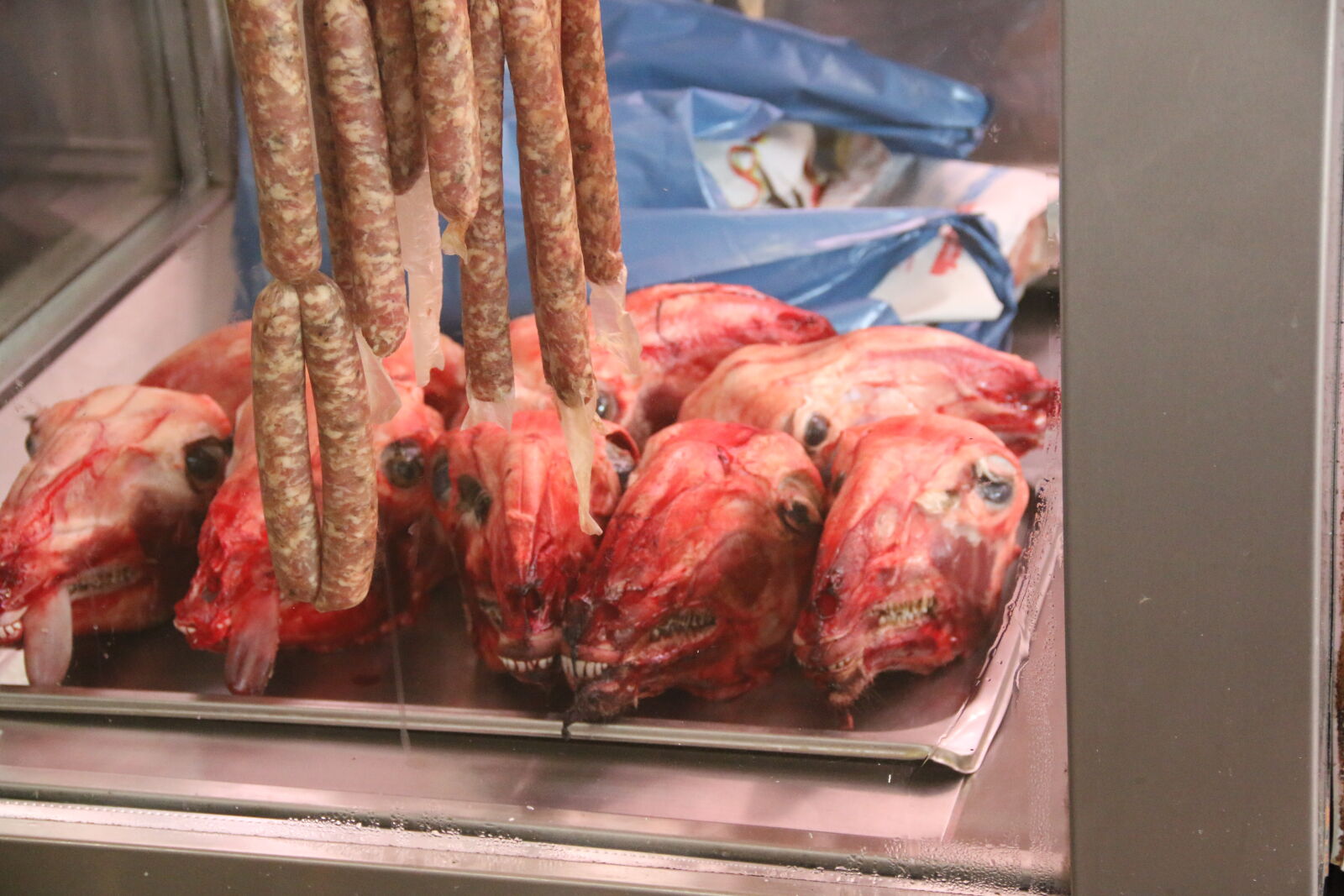 Canon EF-S 18-135mm F3.5-5.6 IS sample photo. Goat, head, goat, meat photography