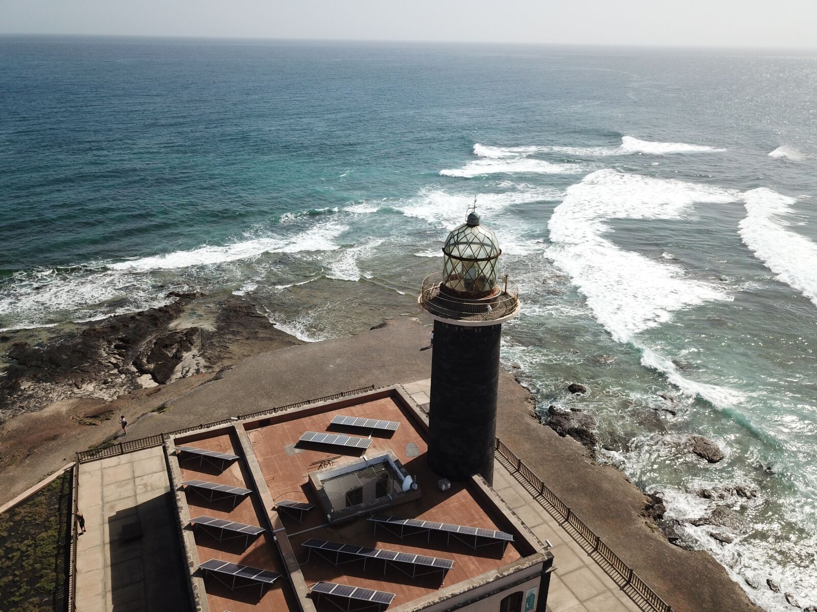 DJI FC220 sample photo. Fuerteventura, lighthouse, sea photography