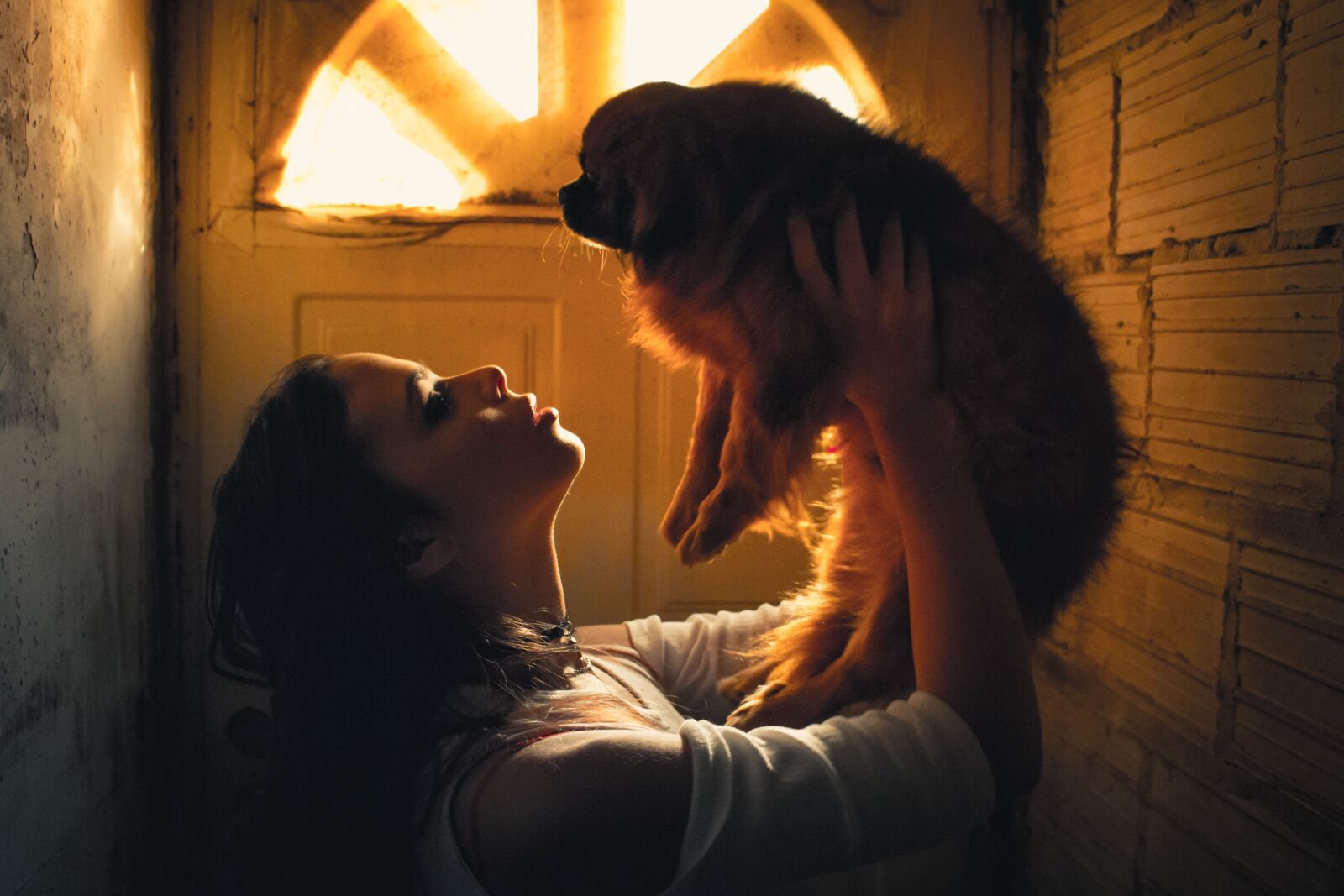 Canon EOS 700D (EOS Rebel T5i / EOS Kiss X7i) sample photo. Girl, dog, young photography