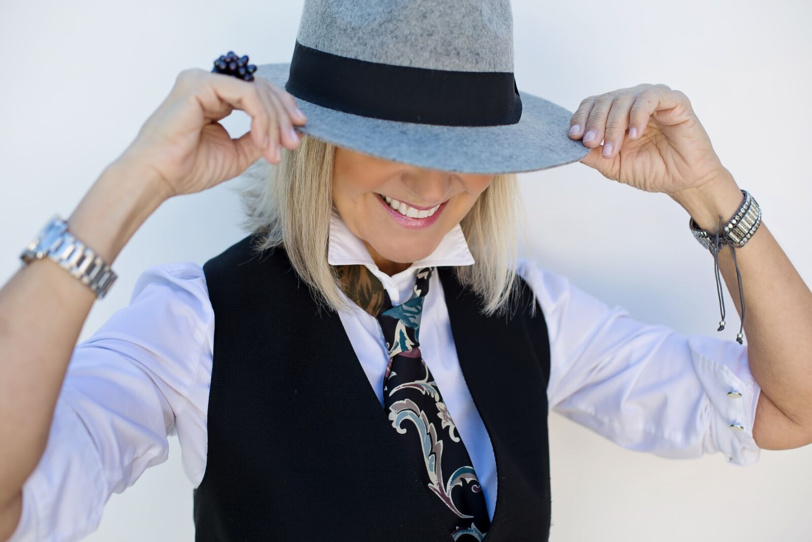 Canon EF 50mm F1.4 USM sample photo. Woman in menswear, menswear photography