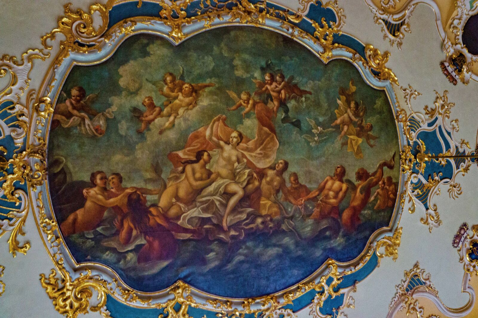 Sony SLT-A77 + Sony DT 16-50mm F2.8 SSM sample photo. Blanket, ceiling painting, ornament photography